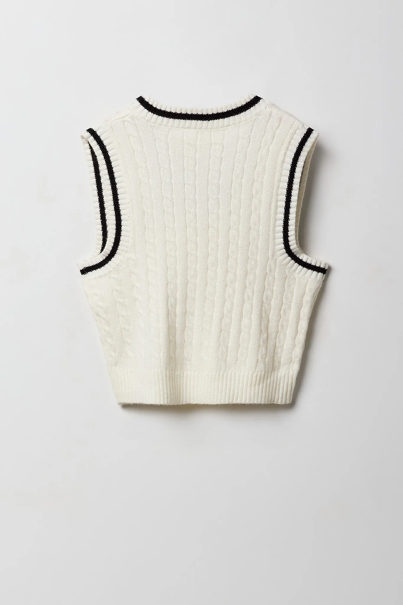Girls Cable Knit Sweater Vest sold by Urban Planet product image thumbnail 4