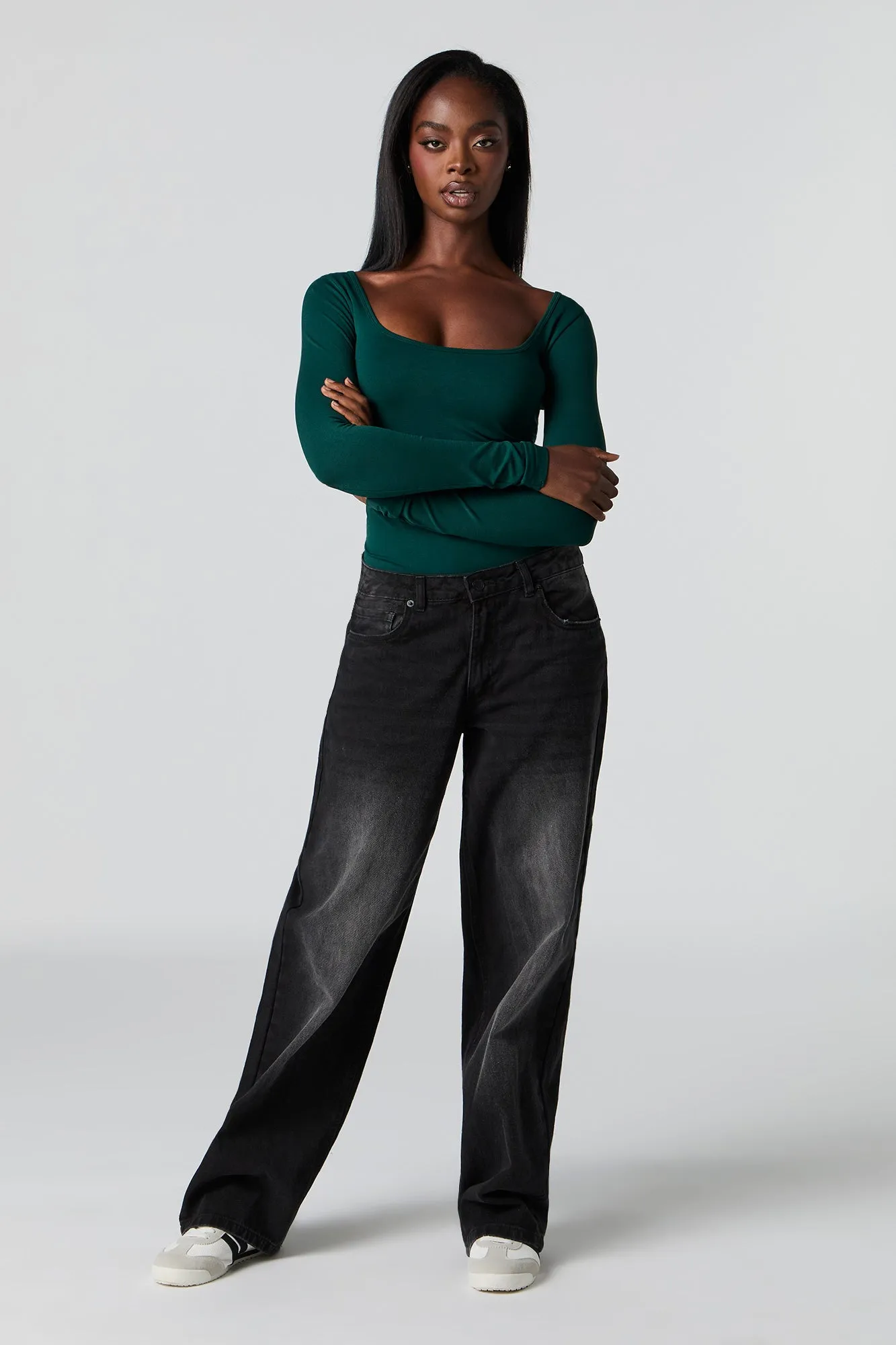 Seamless Square Neck Long Sleeve Top sold by Urban Planet product image thumbnail 3