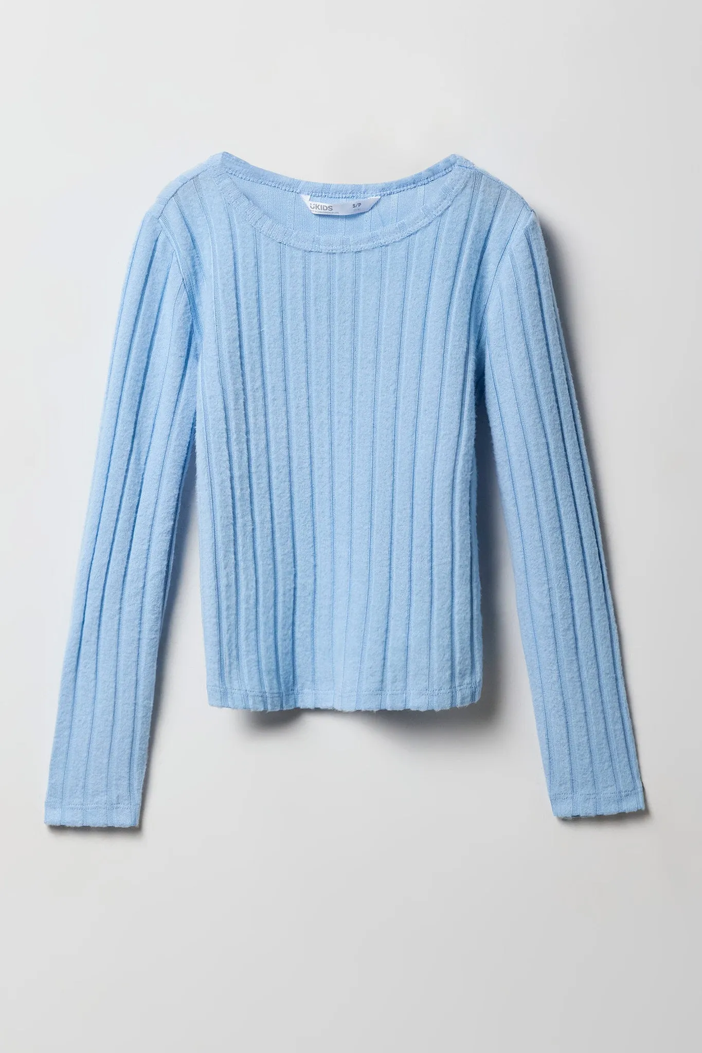 Girls Ribbed Knit Long Sleeve Top sold by Urban Planet