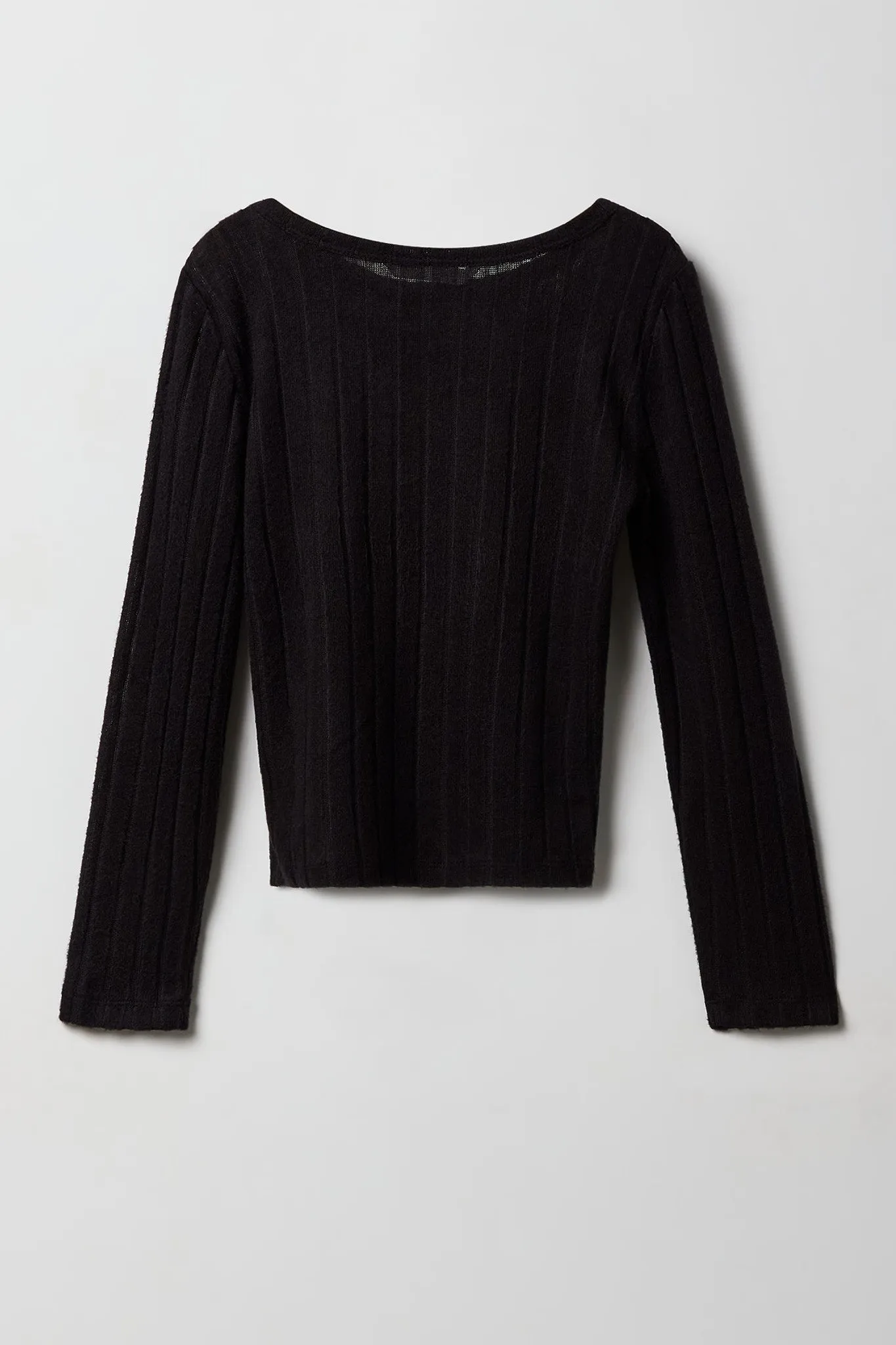 Girls Ribbed Knit Long Sleeve Top sold by Urban Planet product image thumbnail 4