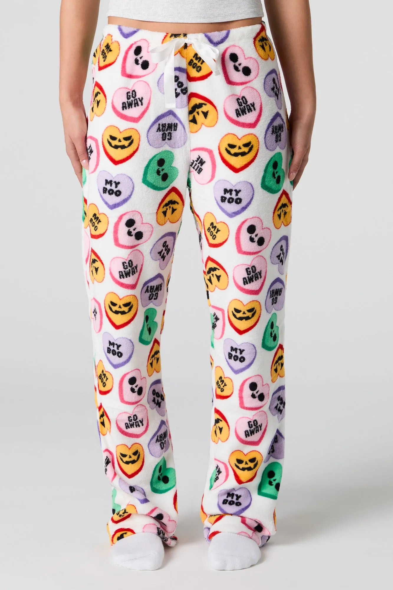 Halloween Print Plush Pajama Pant sold by Urban Planet product image thumbnail 2