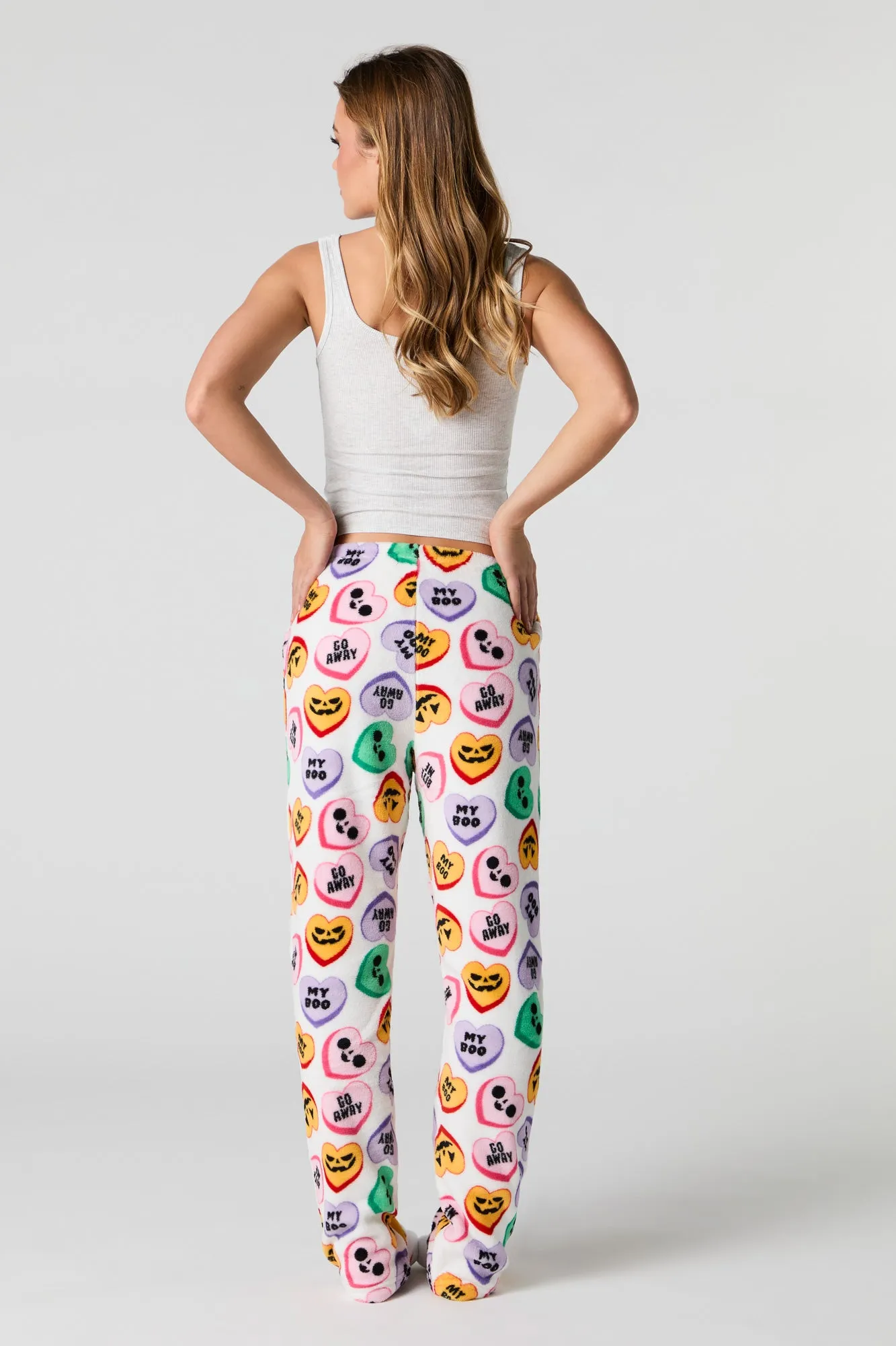 Halloween Print Plush Pajama Pant sold by Urban Planet product image thumbnail 3
