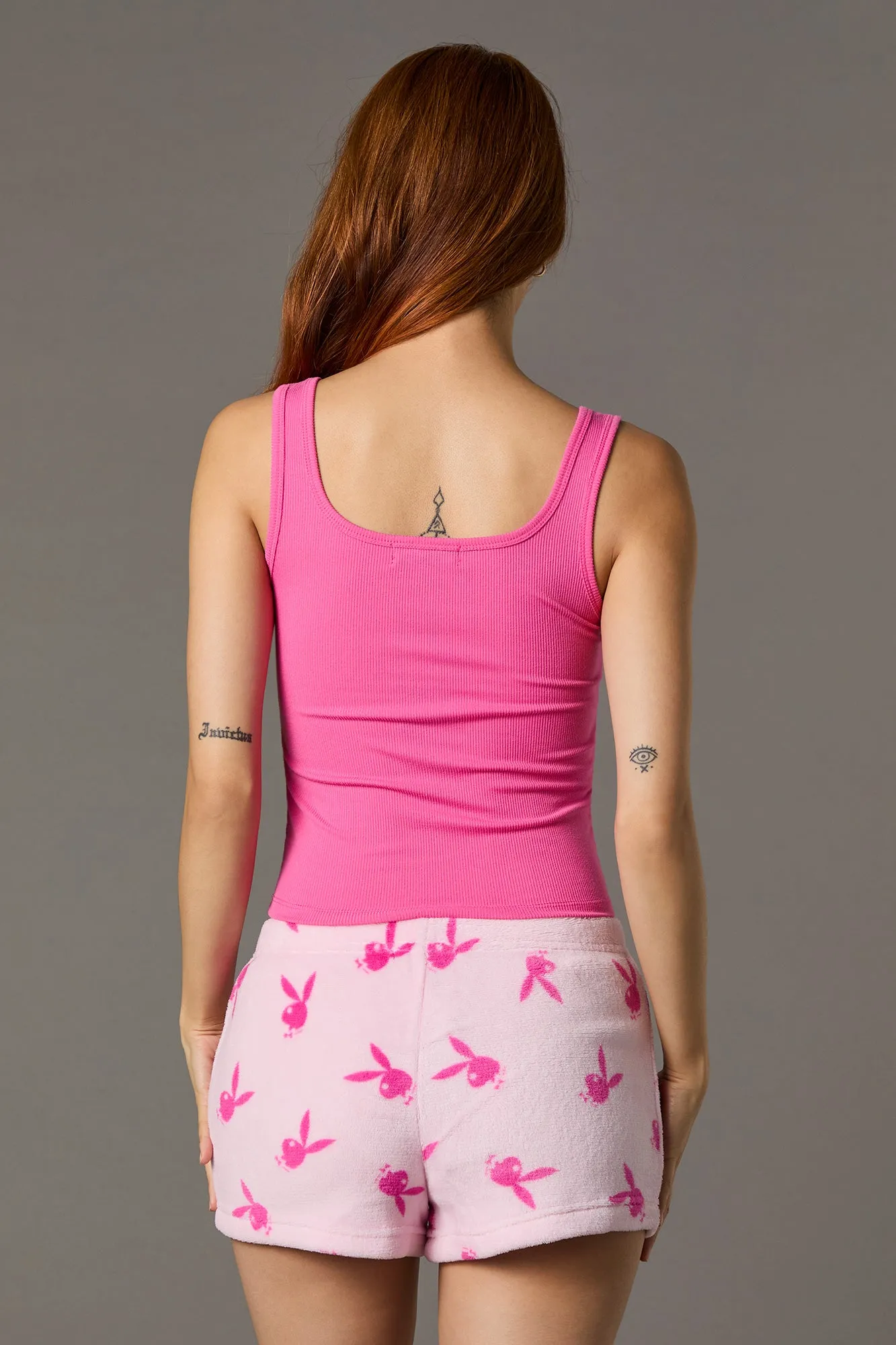 Playboy Tank & Plush Short 2 Piece Pajama Set sold by Urban Planet product image thumbnail 2
