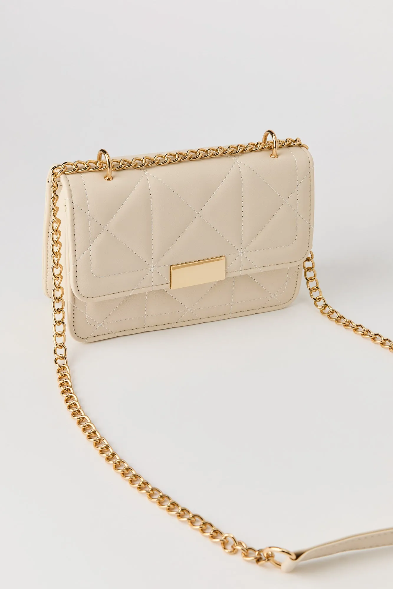 Faux Leather Quilted Crossbody Purse sold by Urban Planet product image thumbnail 4