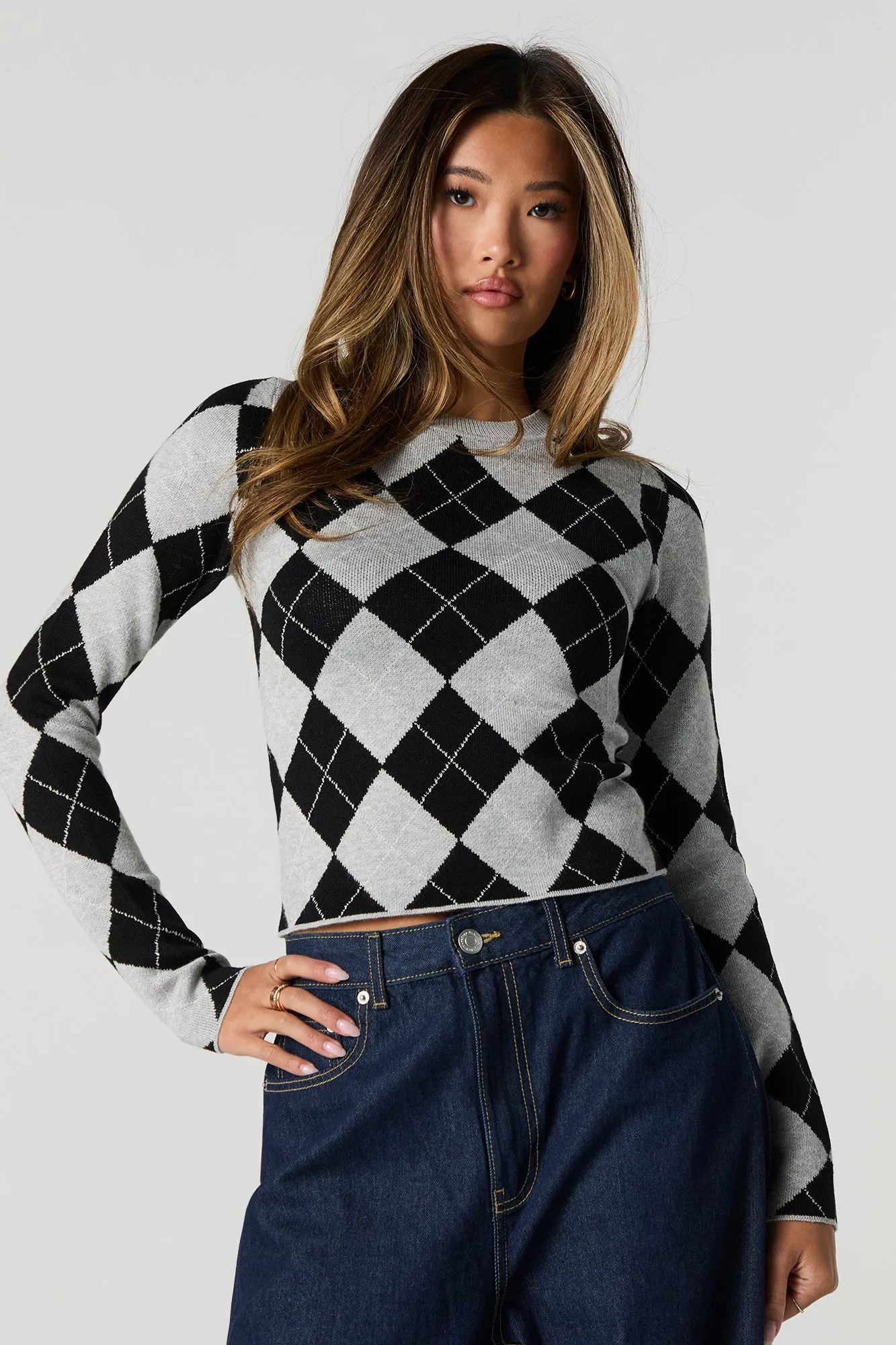 Argyle Knit Sweater sold by Urban Planet