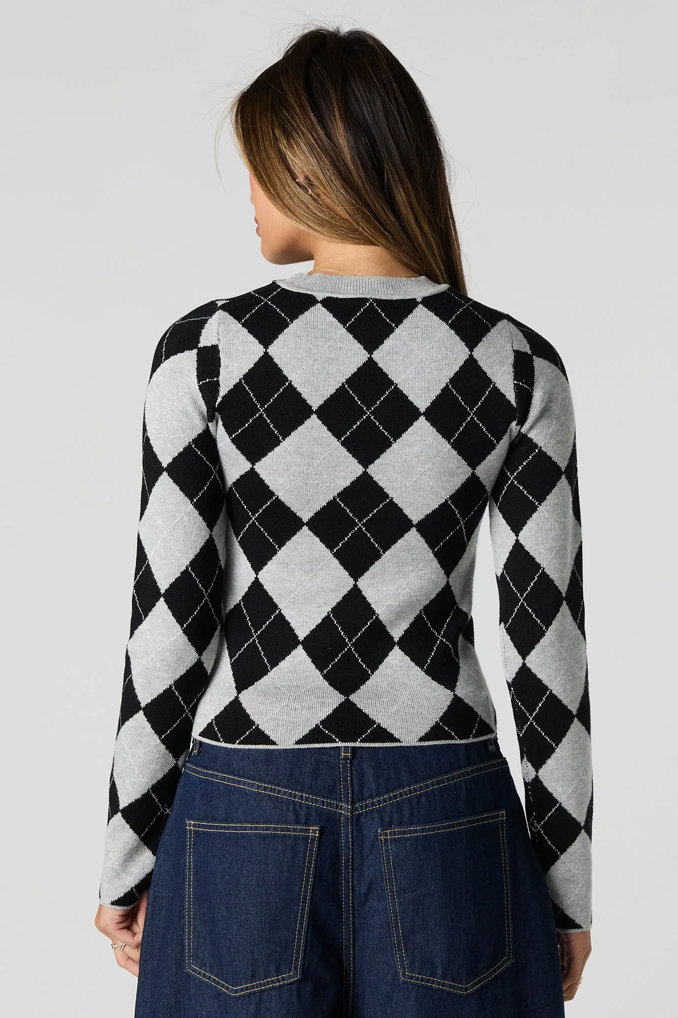 Argyle Knit Sweater sold by Urban Planet product image thumbnail 2