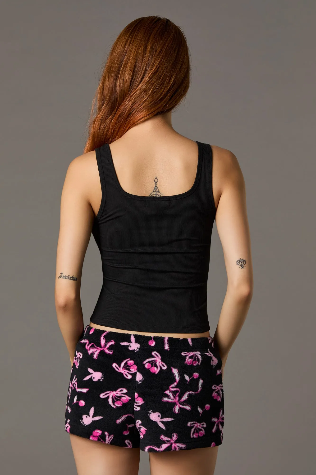 Ensemble-pyjama 2 pièces camisole et short pelucheux Playboy sold by Urban Planet product image thumbnail 3