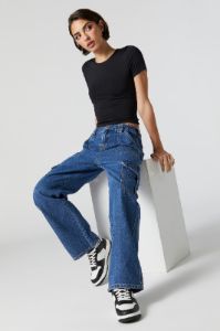 Light Wash Cargo Pocket Skater Jean sold by Urban Planet