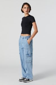 Light Wash Cargo Pocket Skater Jean sold by Urban Planet