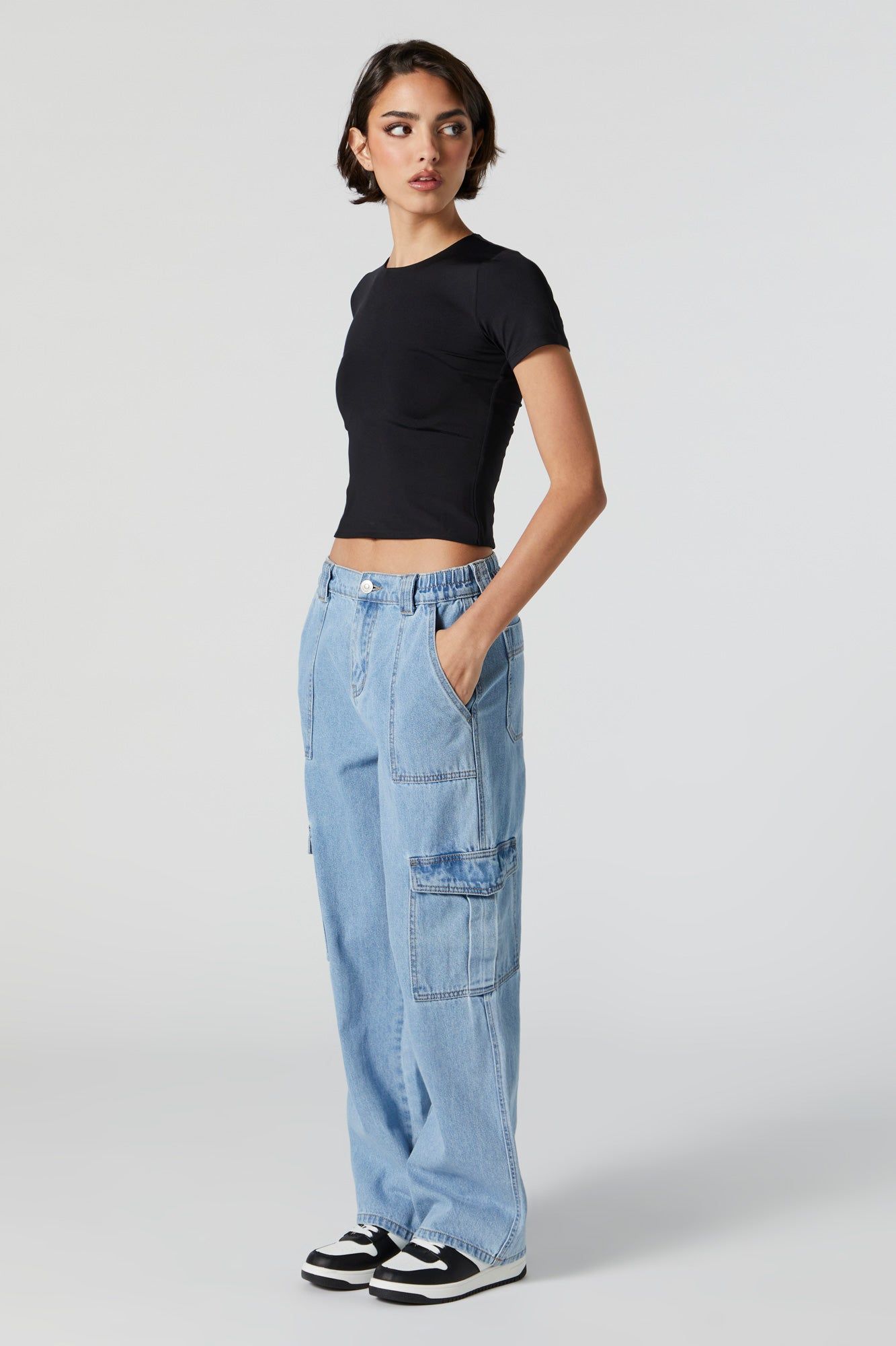 Light Wash Cargo Pocket Skater Jean sold by Urban Planet product image thumbnail 2