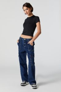 Light Wash Cargo Pocket Skater Jean sold by Urban Planet