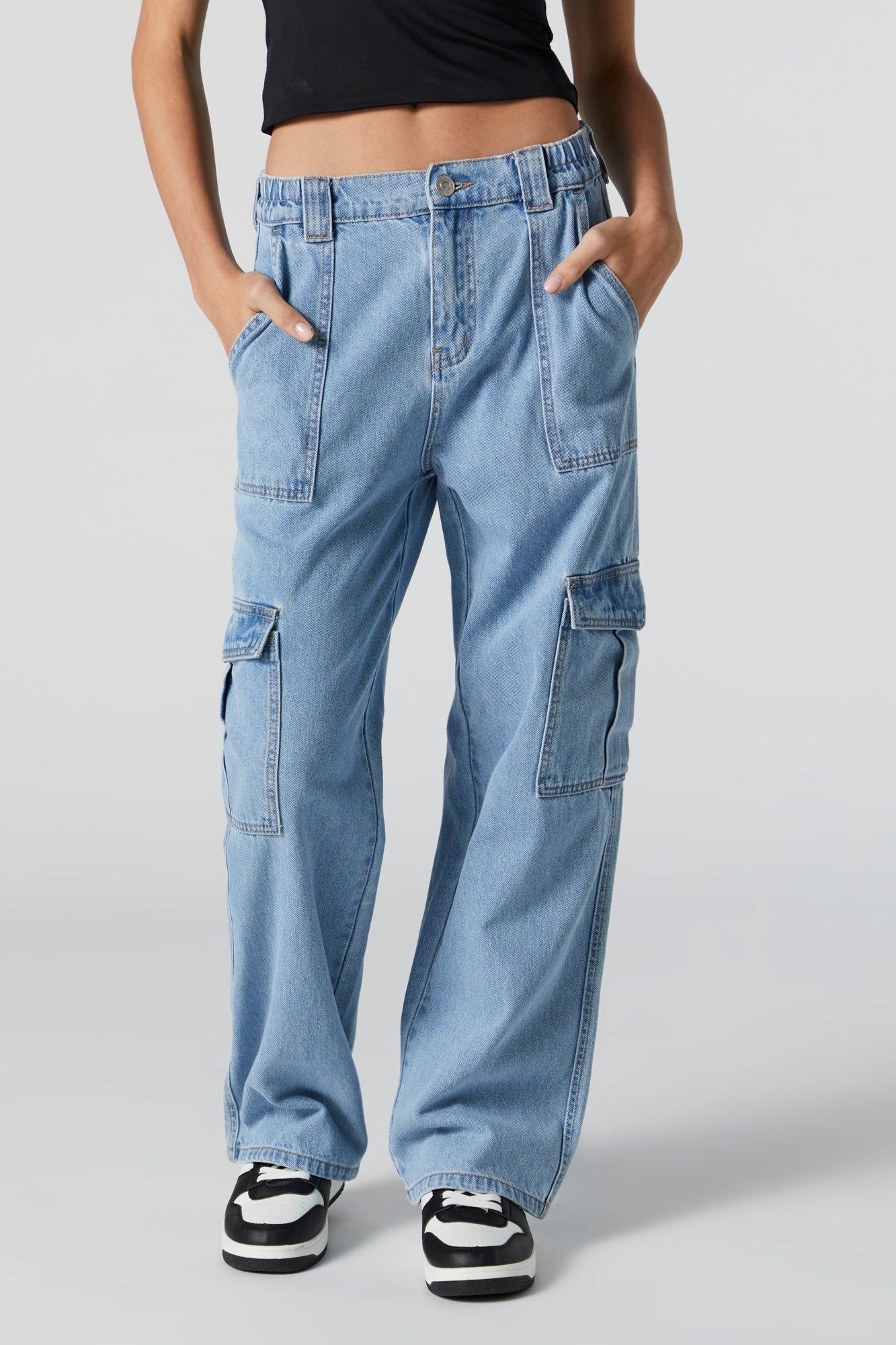 Light Wash Cargo Pocket Skater Jean sold by Urban Planet product image thumbnail 3