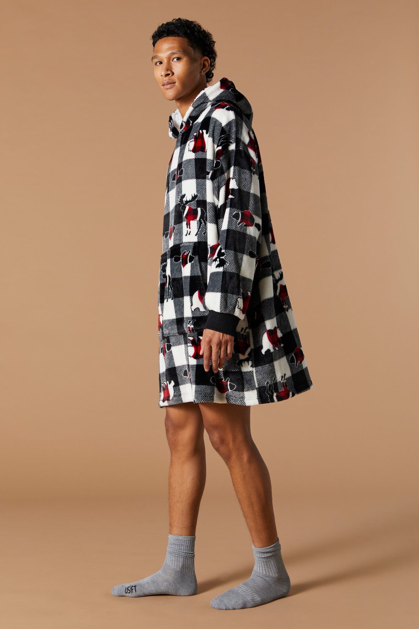 Haut surdimensionné Pyjamas de famille Animal à carreaux sold by Urban Planet product image thumbnail 3