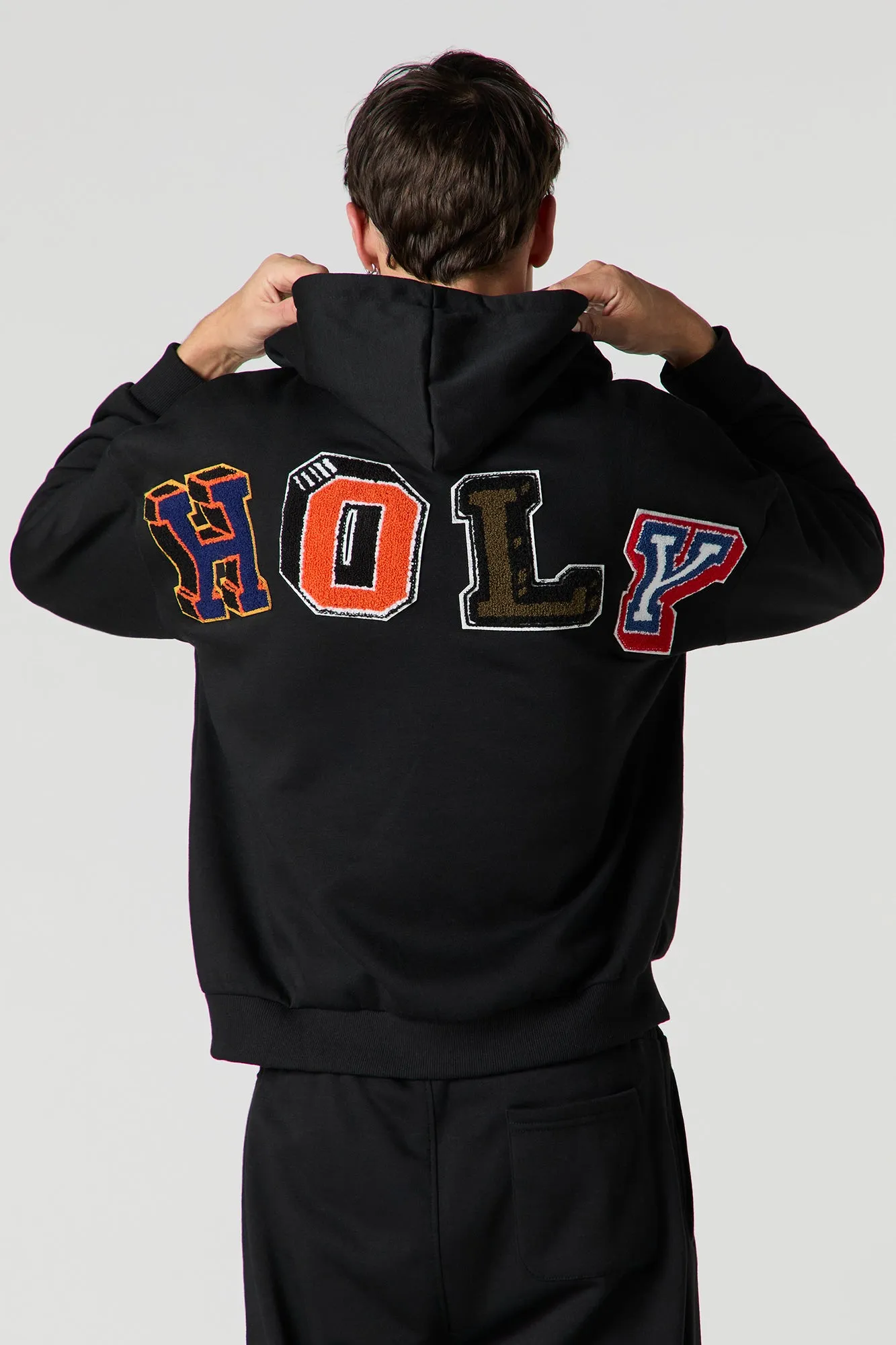 53 Chenille Embroidered Zip-Up Hoodie sold by Urban Planet product image thumbnail 4