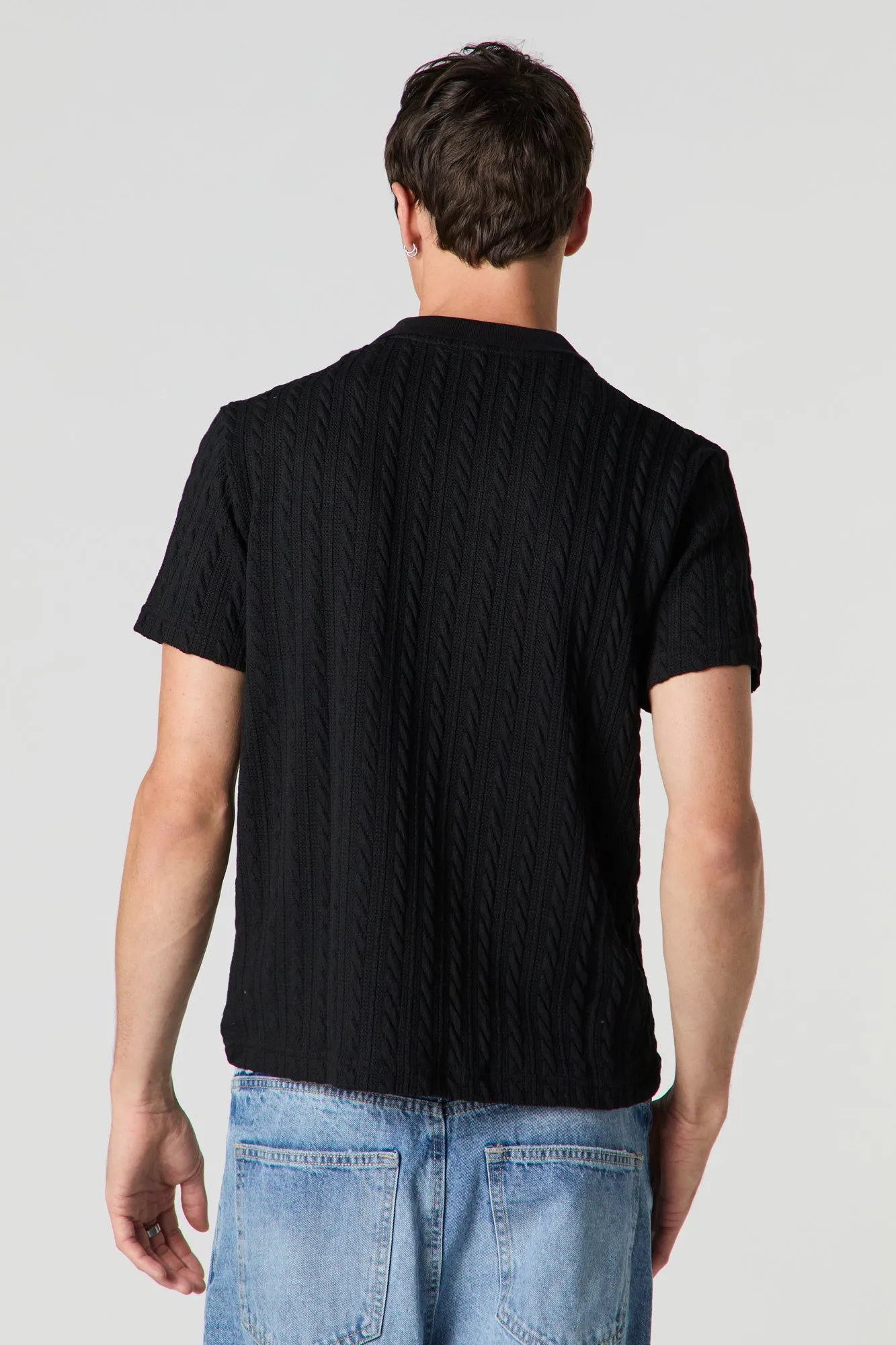 Cable Knit Polo Top sold by Urban Planet product image thumbnail 5
