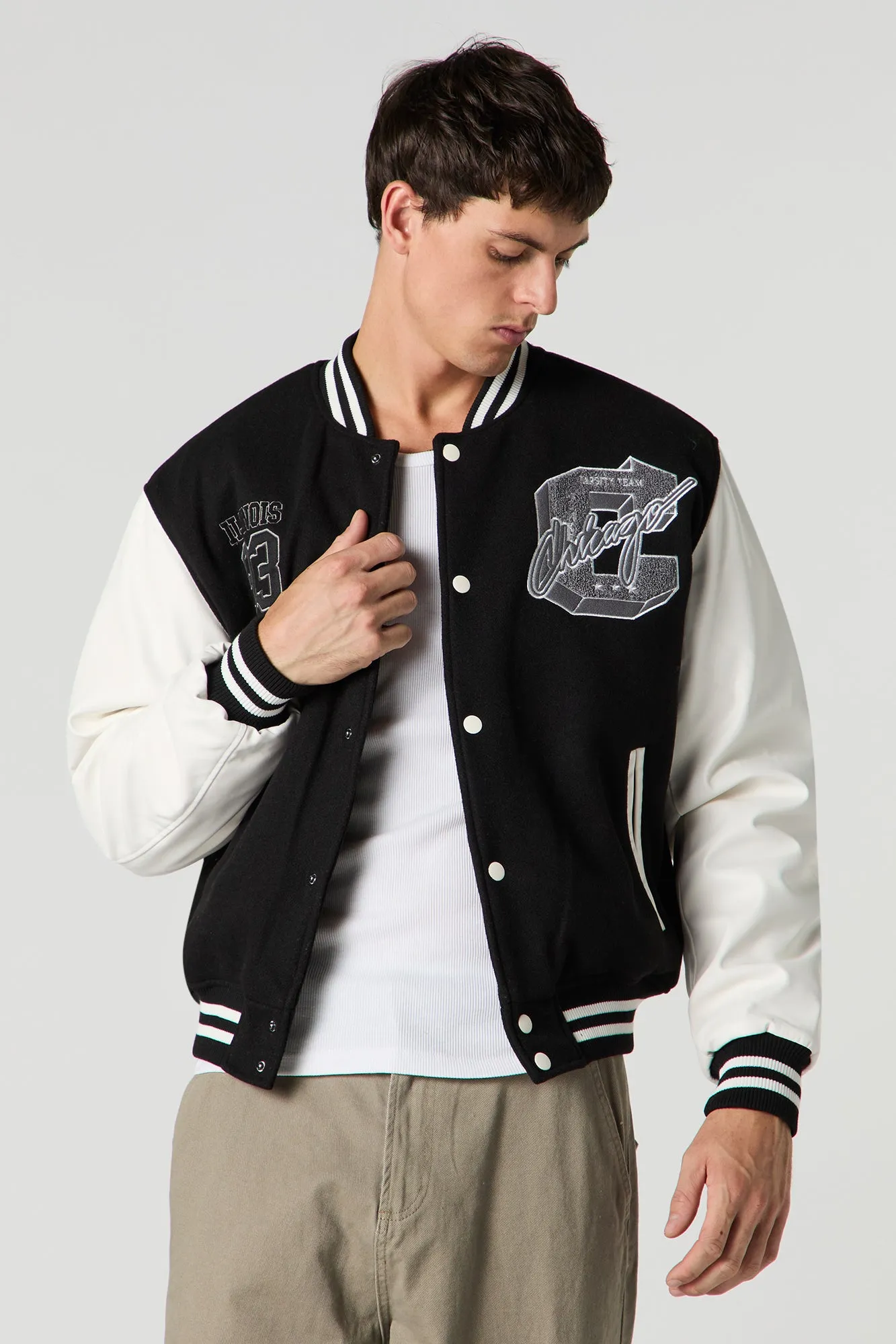 Blouson de style universitaire avec motif brodé sold by Urban Planet product image thumbnail 2