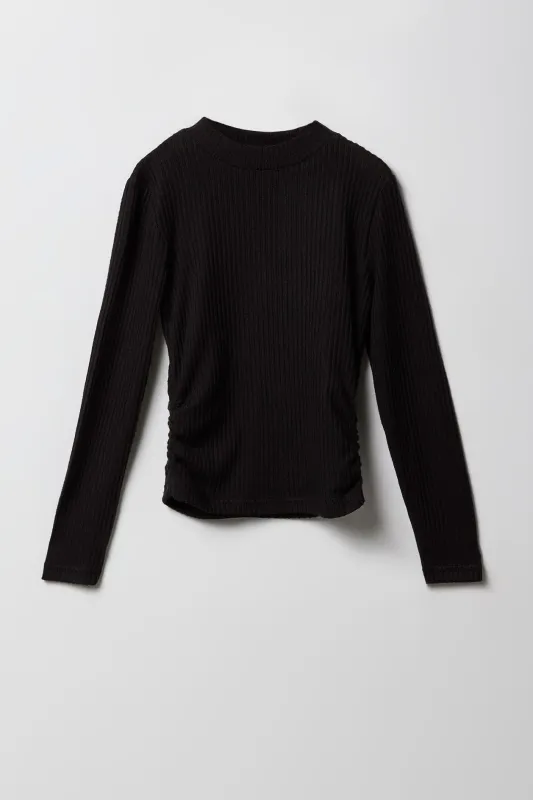 Haut côtelé à manches longues cintré sur les côtés pour fille sold by Urban Planet