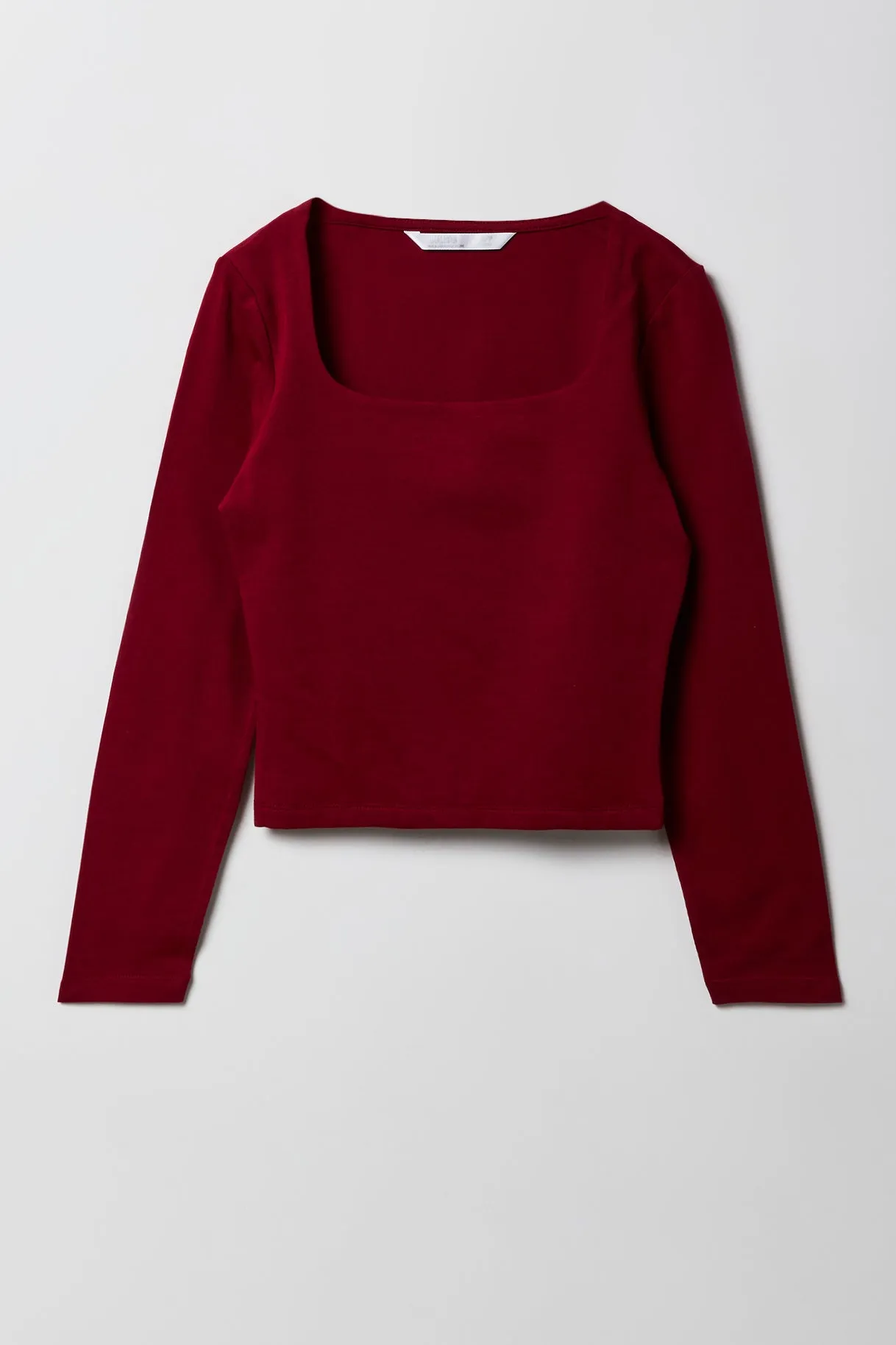 Girls Contour Square Neck Long Sleeve Top sold by Urban Planet