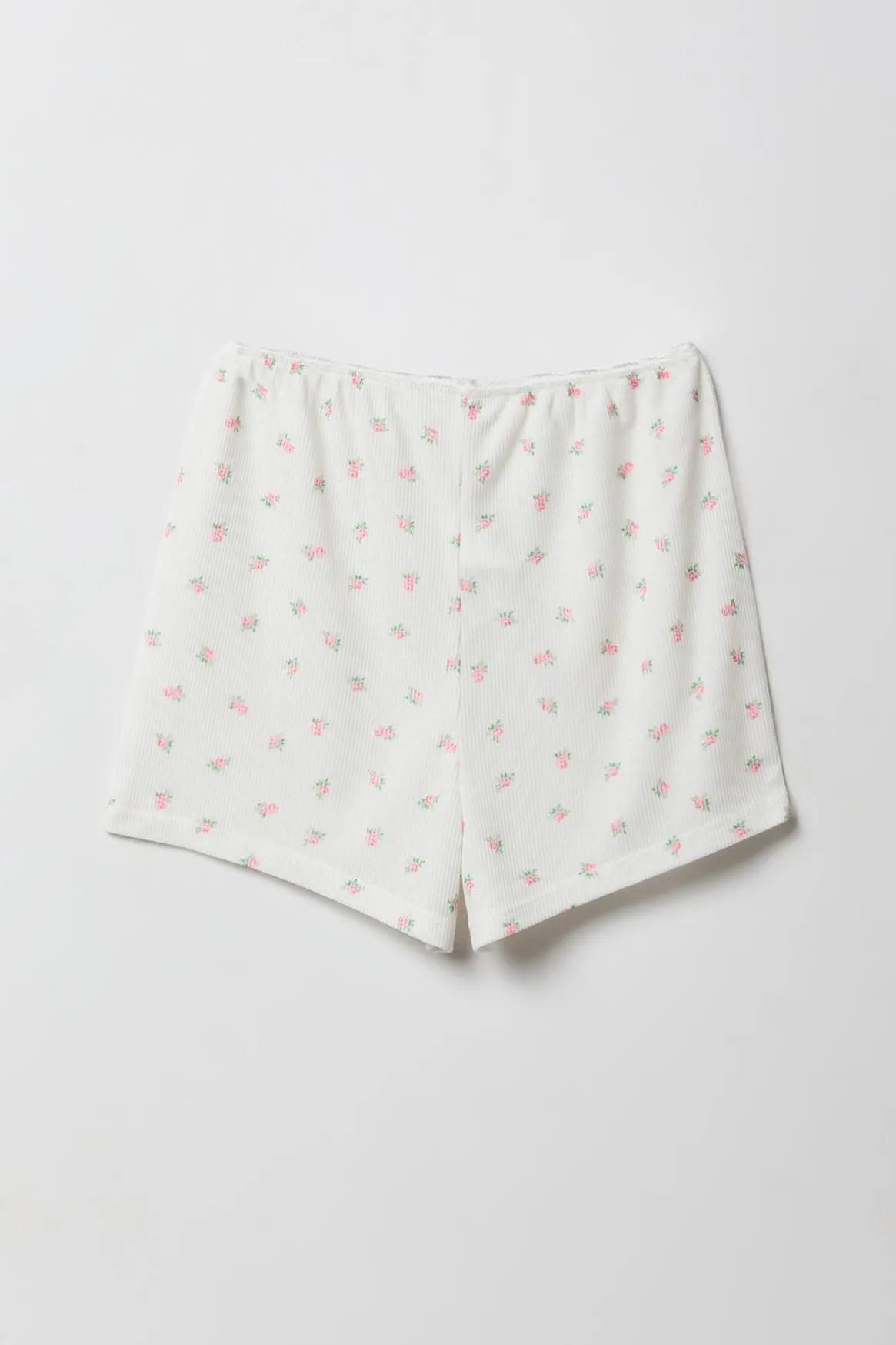 Ensemble pyjama avec haut à pois à liséré de dentelle et short sold by Urban Planet product image thumbnail 5