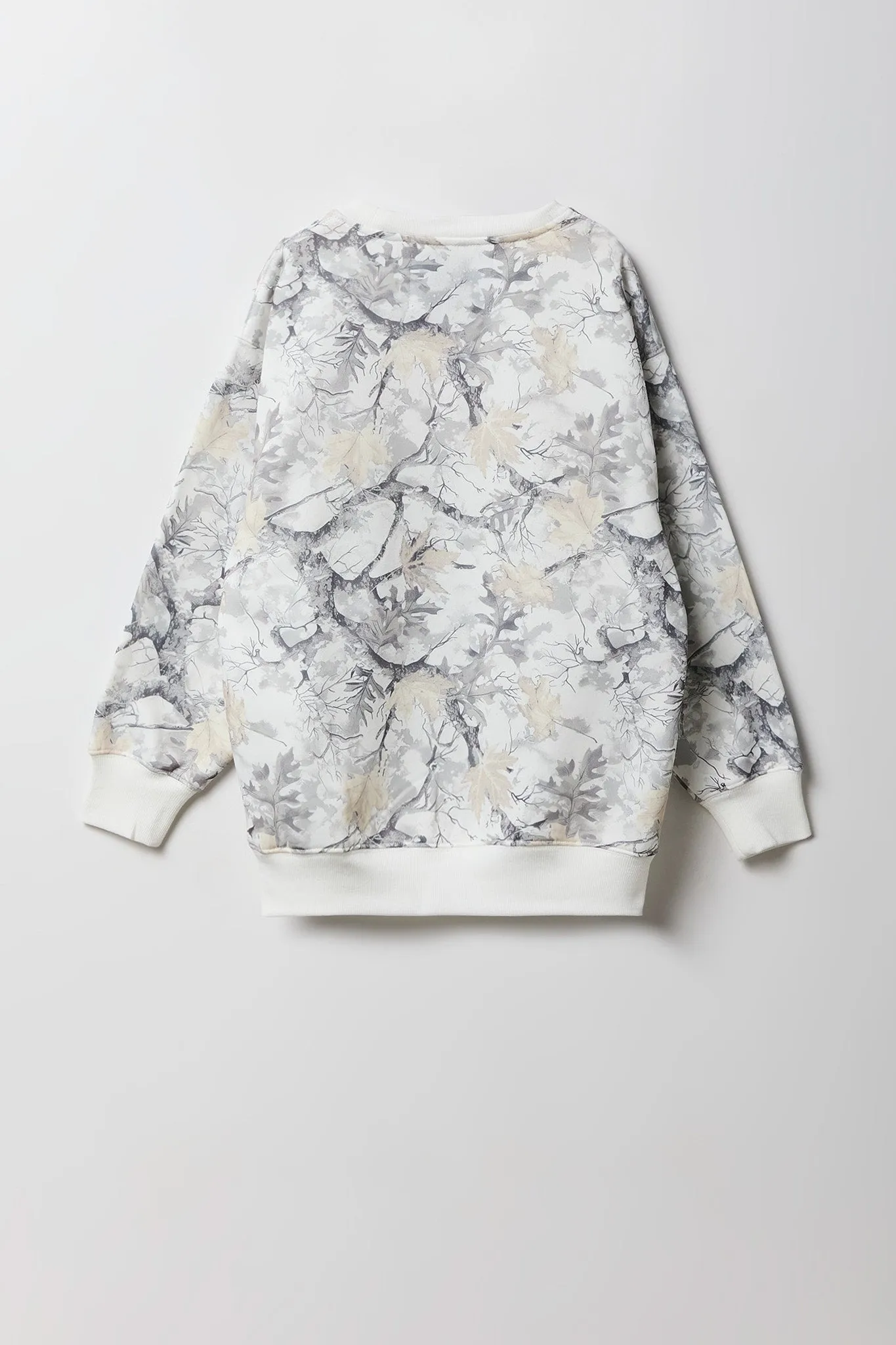 Girls Embroidered Camo Oversized Fleece Sweatshirt sold by Urban Planet product image thumbnail 2