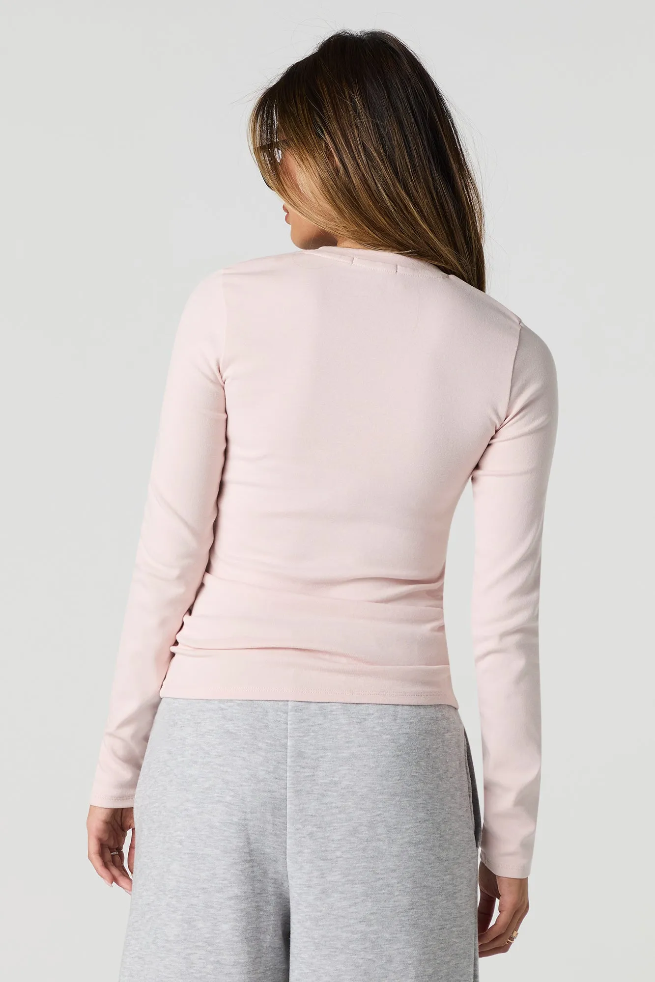 Solid Crewneck Long Sleeve Top sold by Urban Planet product image thumbnail 2