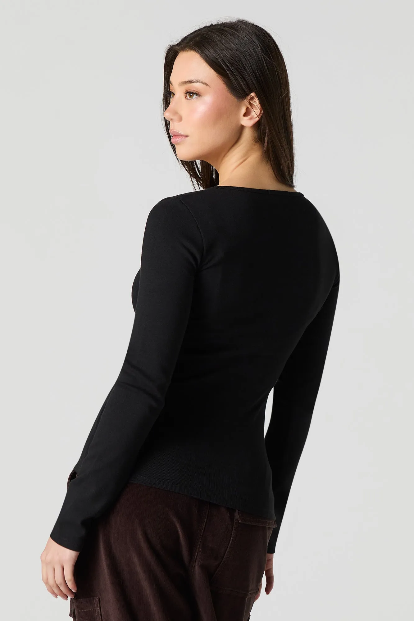 Haut à encolure carrée et manche longue sold by Urban Planet product image thumbnail 3