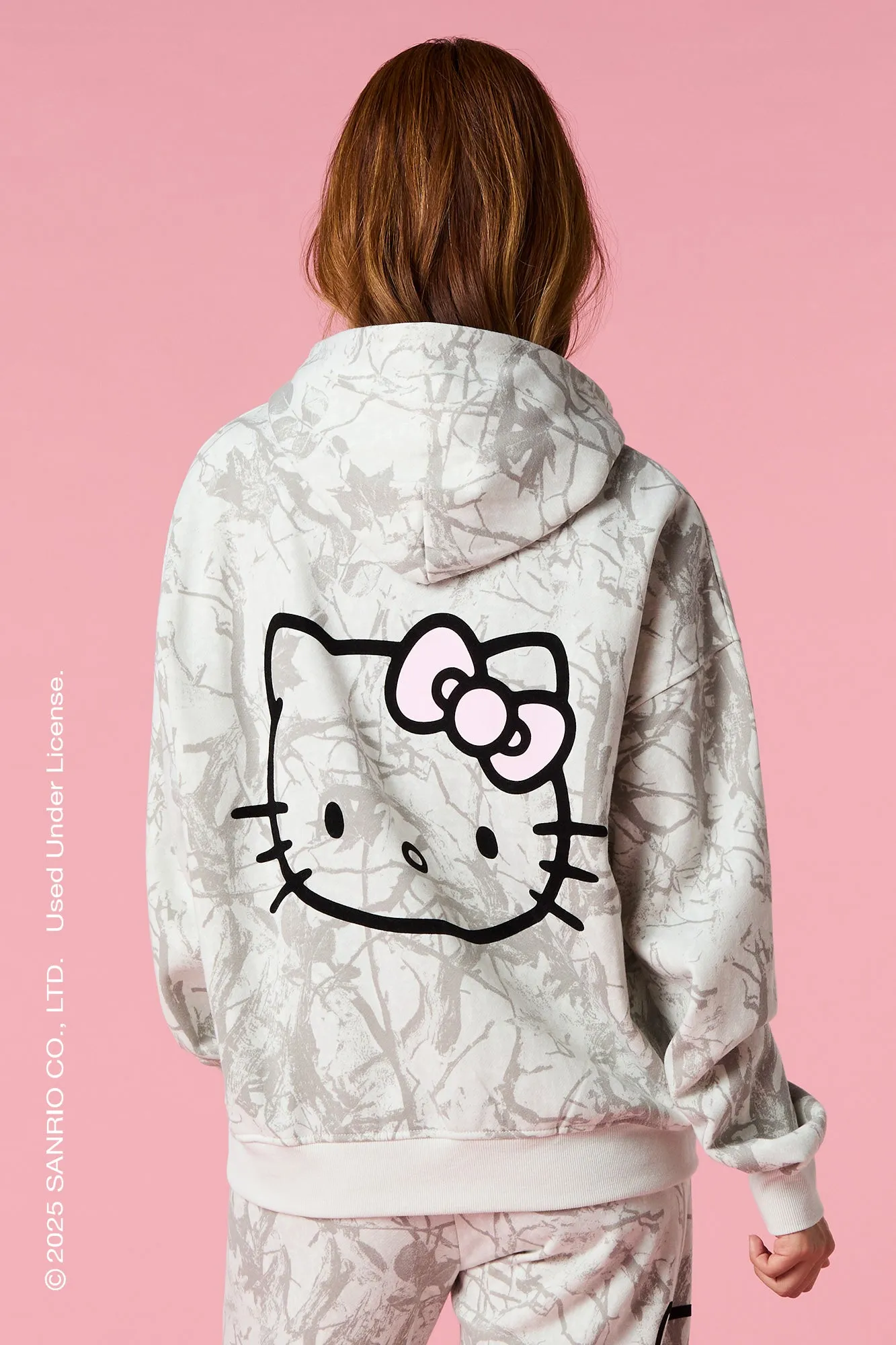 Hello Kitty® Camo Fleece Hoodie sold by Urban Planet
