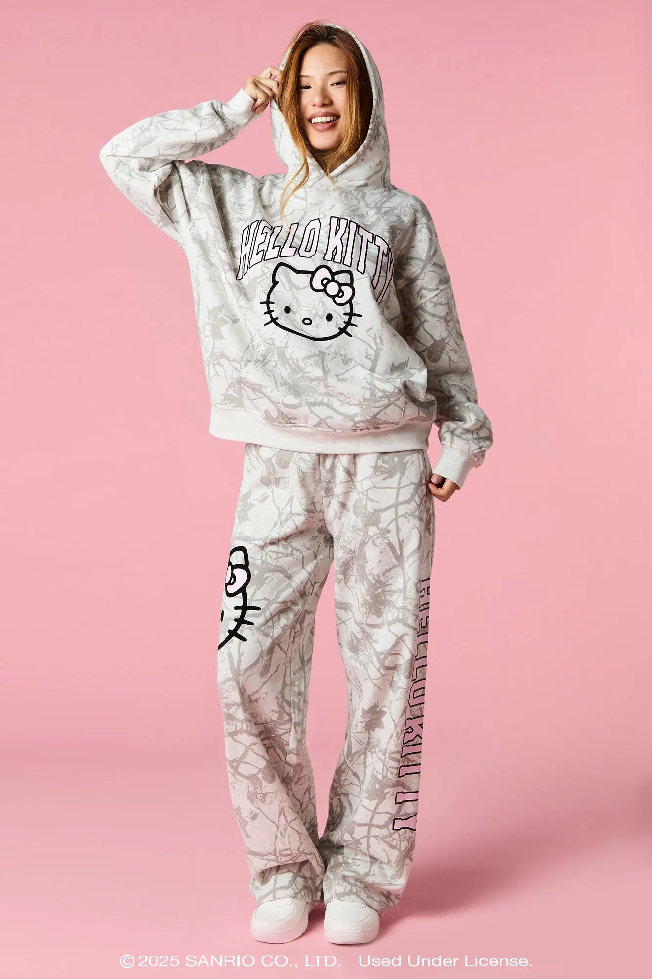 Hello Kitty® Camo Fleece Hoodie sold by Urban Planet product image thumbnail 3