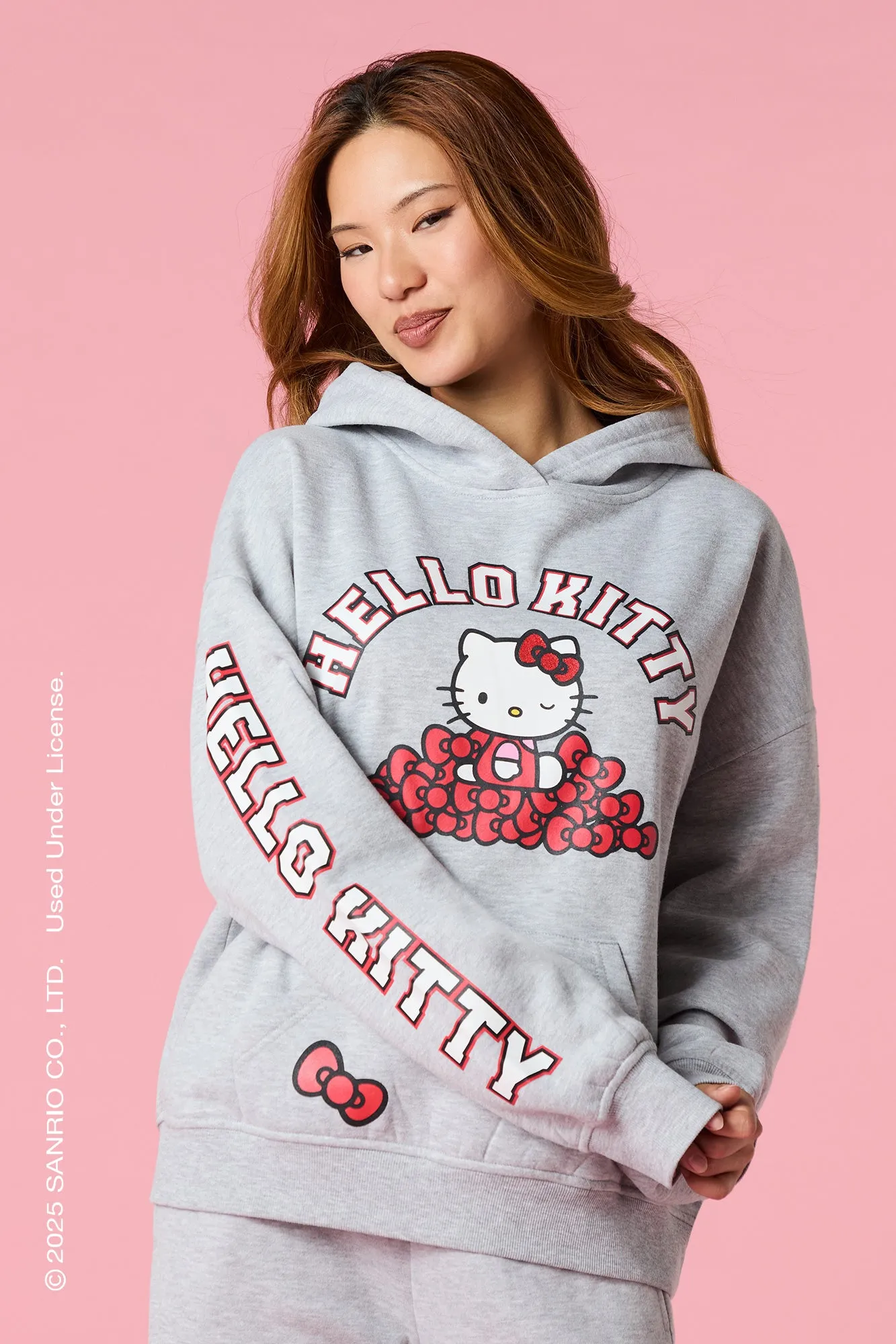 Hello Kitty® Bow Graphic Fleece Hoodie sold by Urban Planet product image thumbnail 2