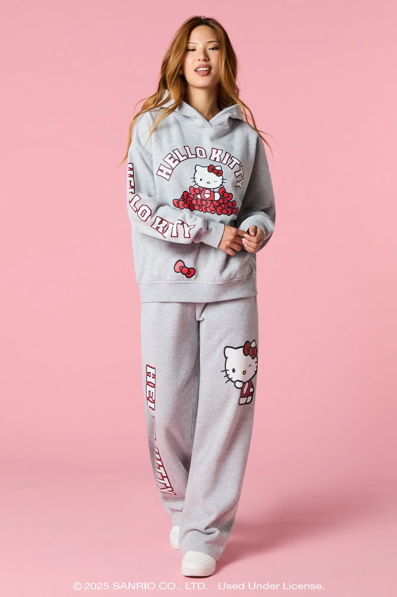 Hello Kitty® Bow Graphic Fleece Hoodie sold by Urban Planet product image thumbnail 3