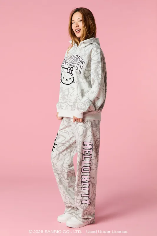 Hello Kitty® Camo Wide Leg Fleece Sweatpant sold by Urban Planet