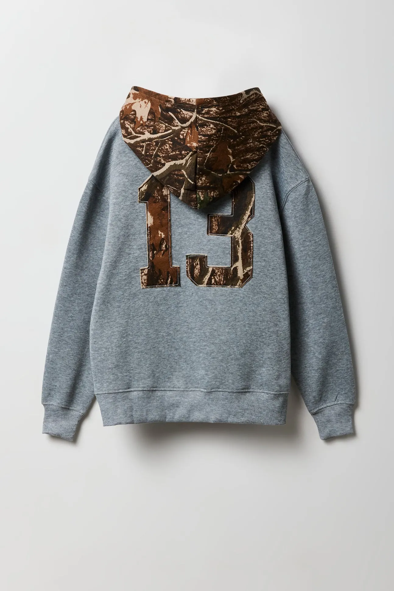 Haut à capuchon en molleton avec empiècement à motif LA camouflage pour enfant sold by Urban Planet product image thumbnail 2