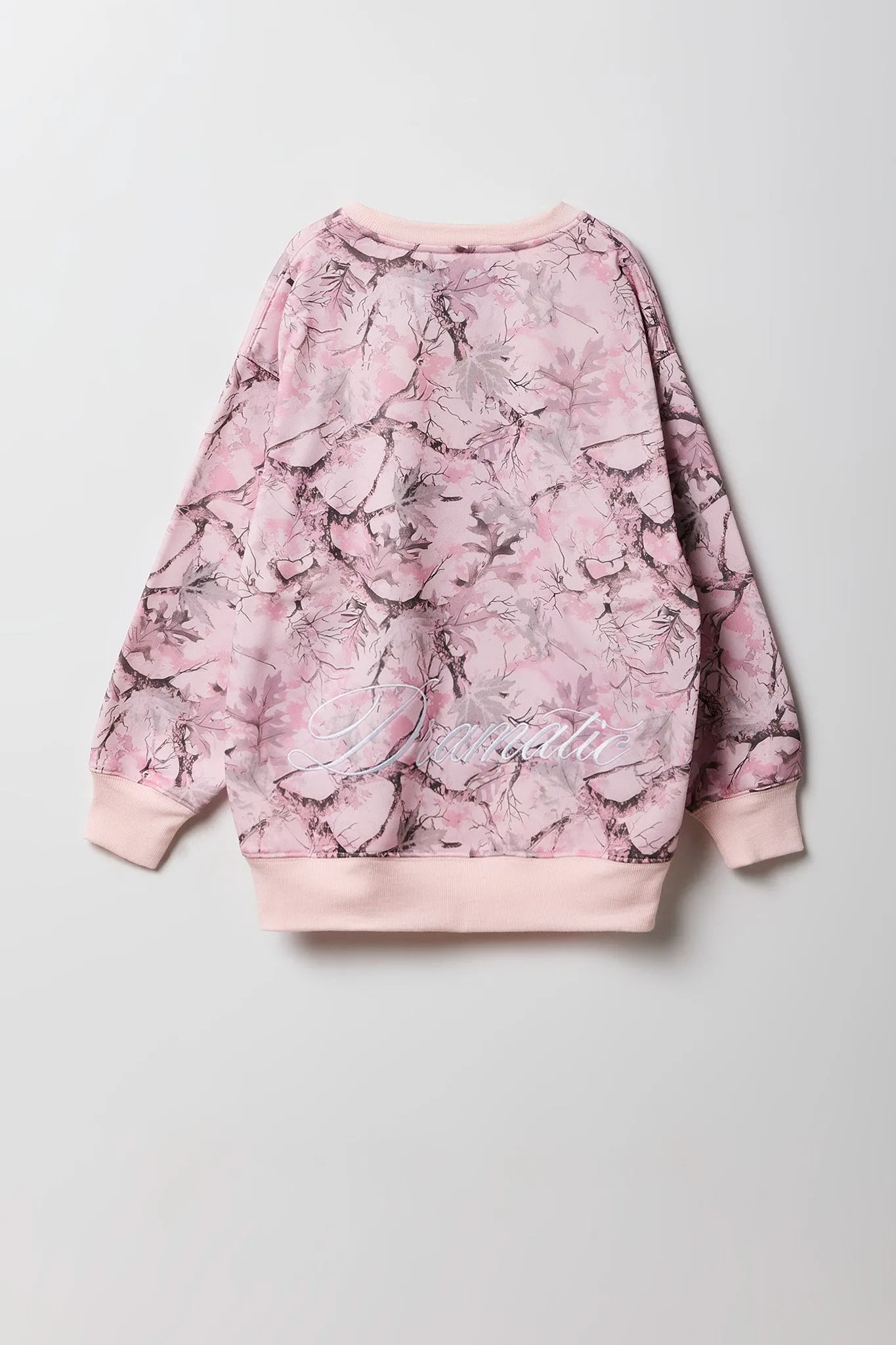 Girls Camo Embroidered Oversized Fleece Sweatshirt sold by Urban Planet product image thumbnail 2