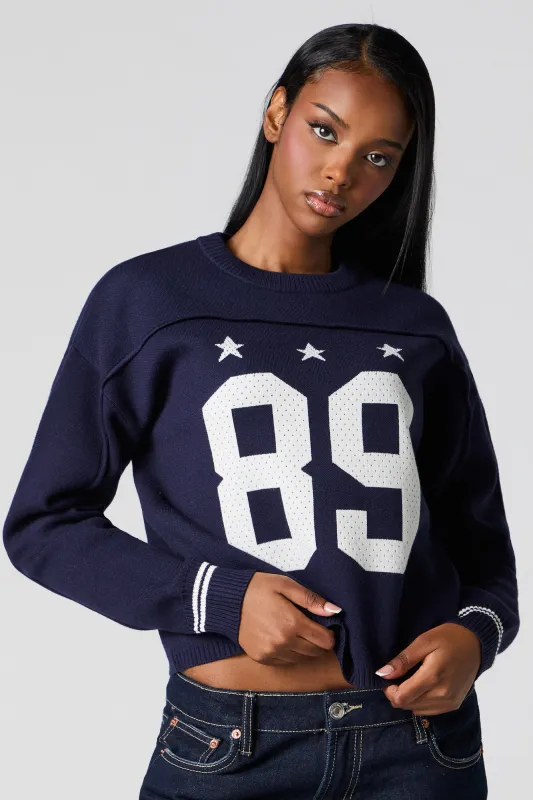 Sporty Jacquard Knit Sweater sold by Urban Planet