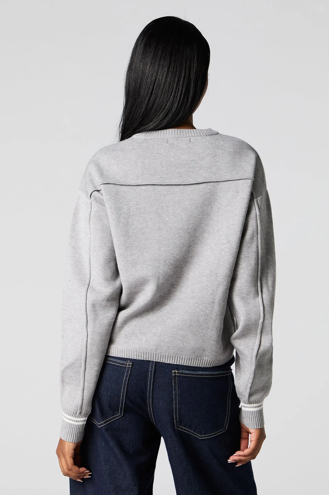 Sporty Jacquard Knit Sweater sold by Urban Planet product image thumbnail 5