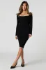 Ribbed Knit Long Sleeve Midi Sweater Dress sold by Urban Planet
