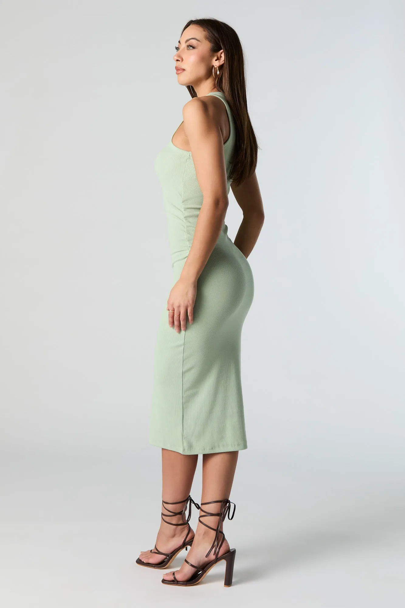 Ribbed Crewneck Bodycon Midi Dress sold by Urban Planet product image thumbnail 2