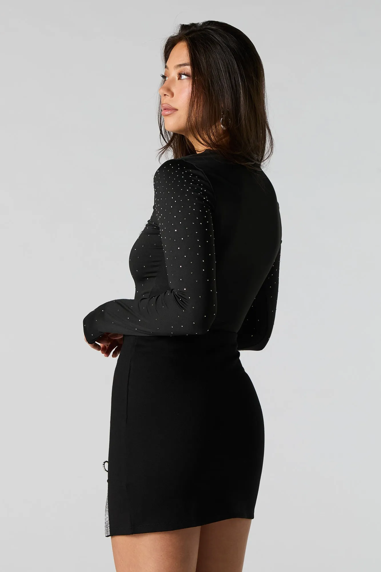 Rhinestone Bow Mini Skirt sold by Urban Planet product image thumbnail 2