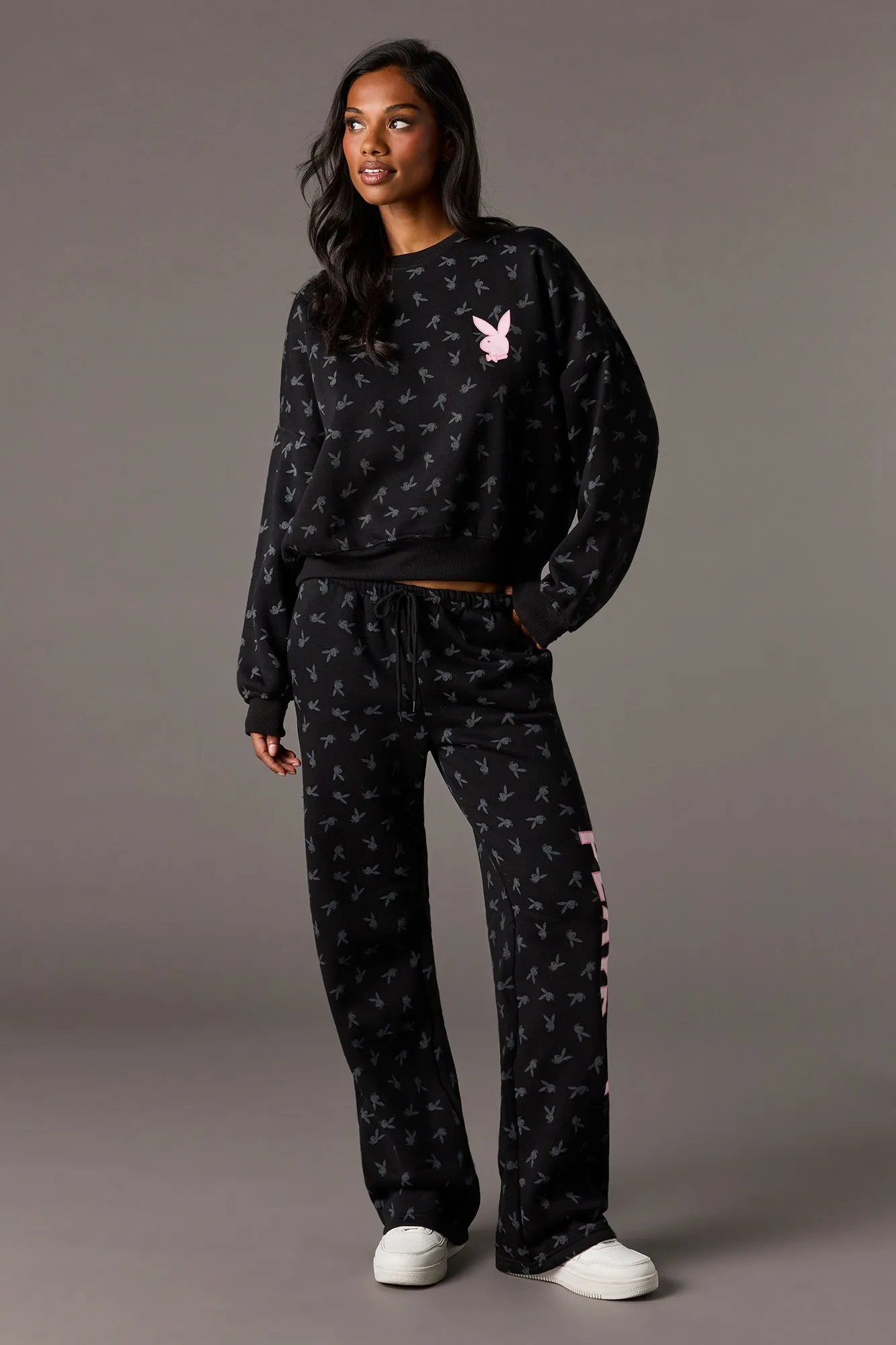 Playboy Fleece Wide Leg Sweatpant sold by Urban Planet product image thumbnail 5