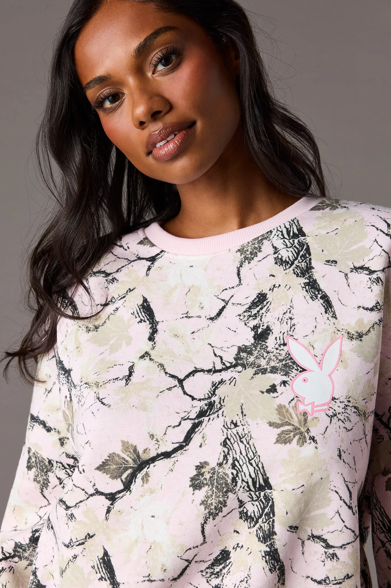 Playboy Boxy Fleece Sweatshirt sold by Urban Planet product image thumbnail 4