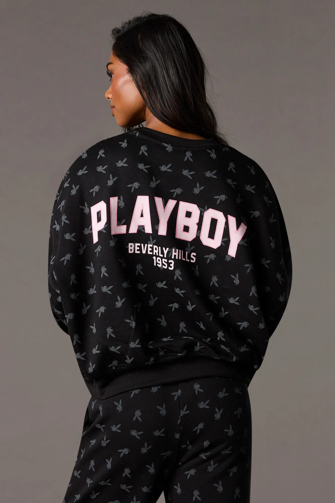 Playboy Boxy Fleece Sweatshirt sold by Urban Planet product image thumbnail 5