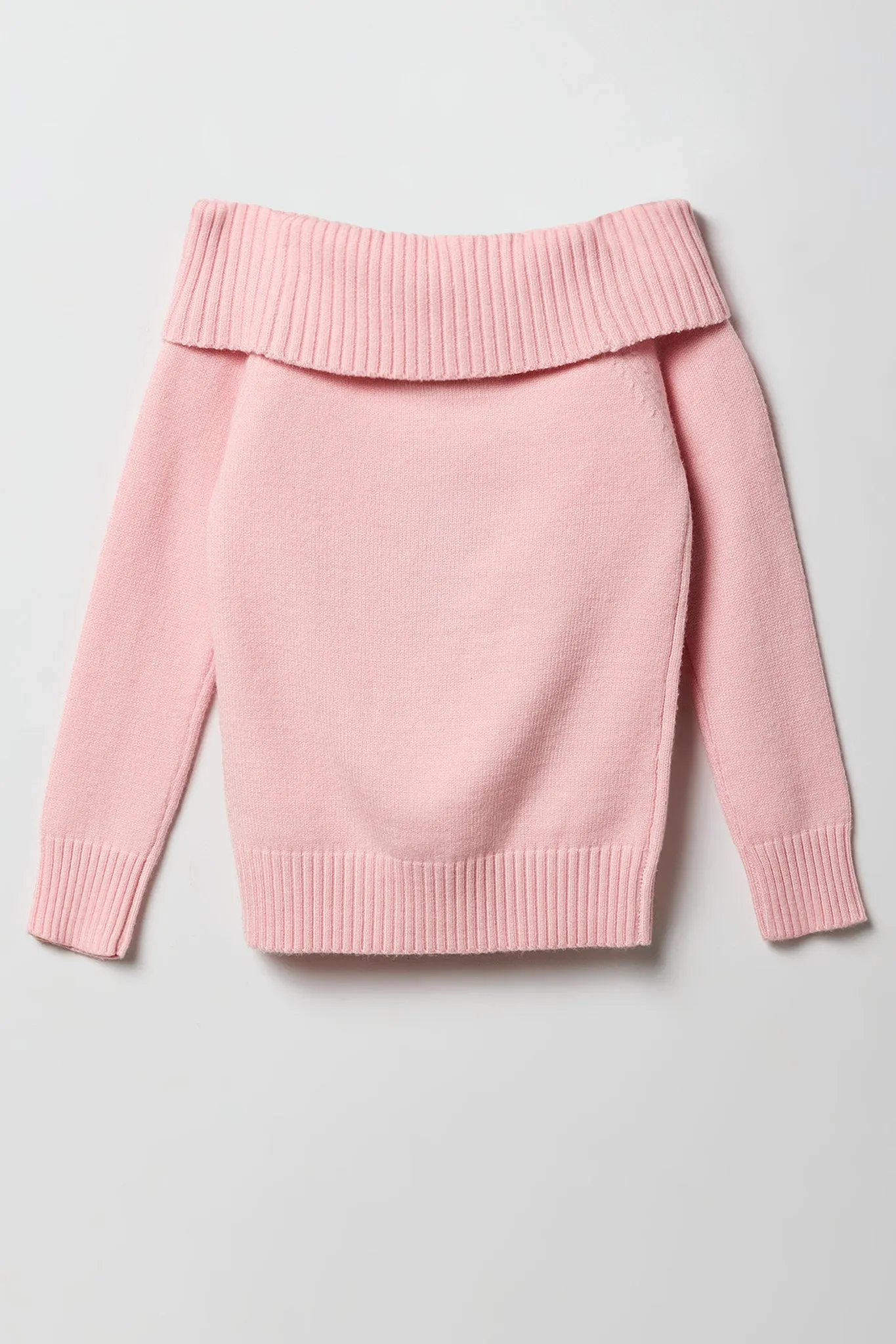Girls Foldover Off Shoulder Sweater sold by Urban Planet product image thumbnail 2