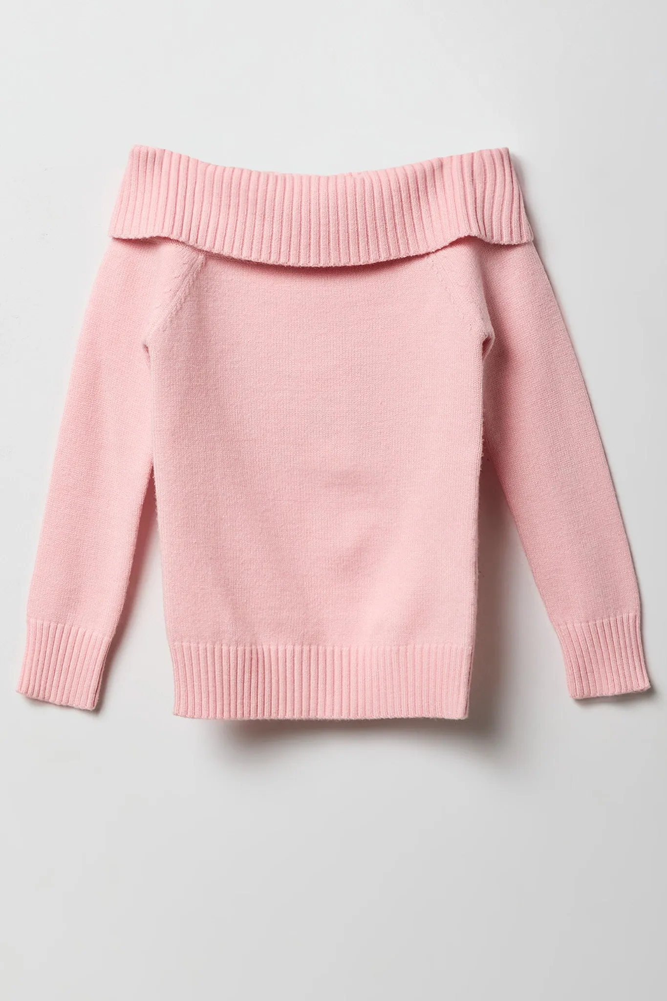 Girls Foldover Off Shoulder Sweater sold by Urban Planet