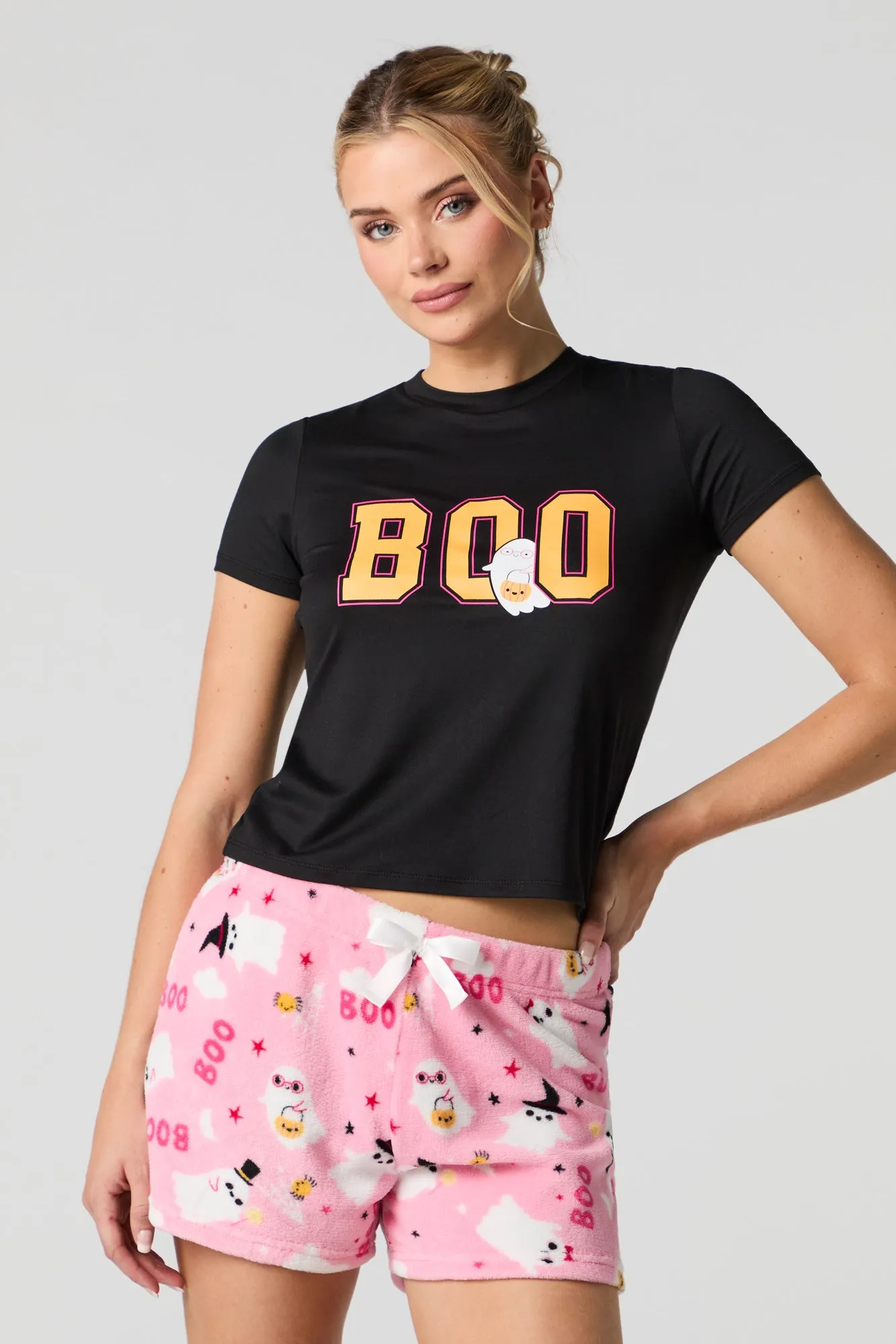 Halloween T-Shirt & Short 2 Piece Pajama Set sold by Urban Planet