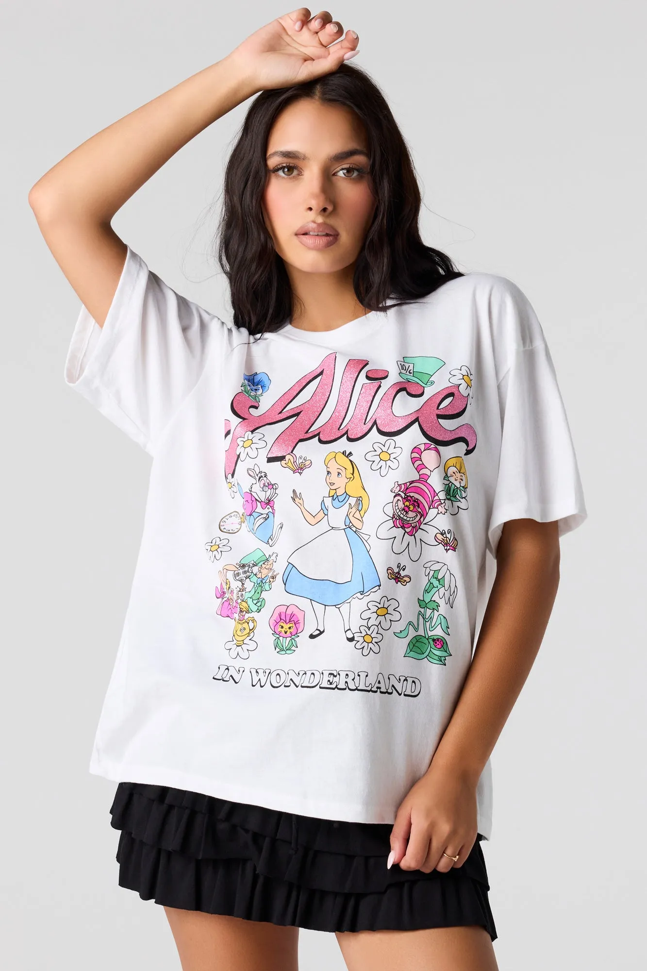 Alice in Wonderland Graphic Boyfriend T-Shirt sold by Urban Planet