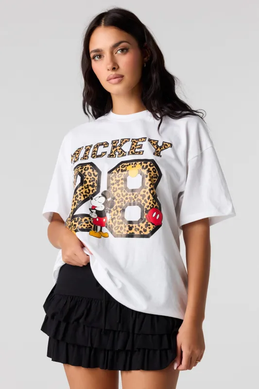 T-shirt de coupe garçonne à imprimé Mickey Mouse sold by Urban Planet