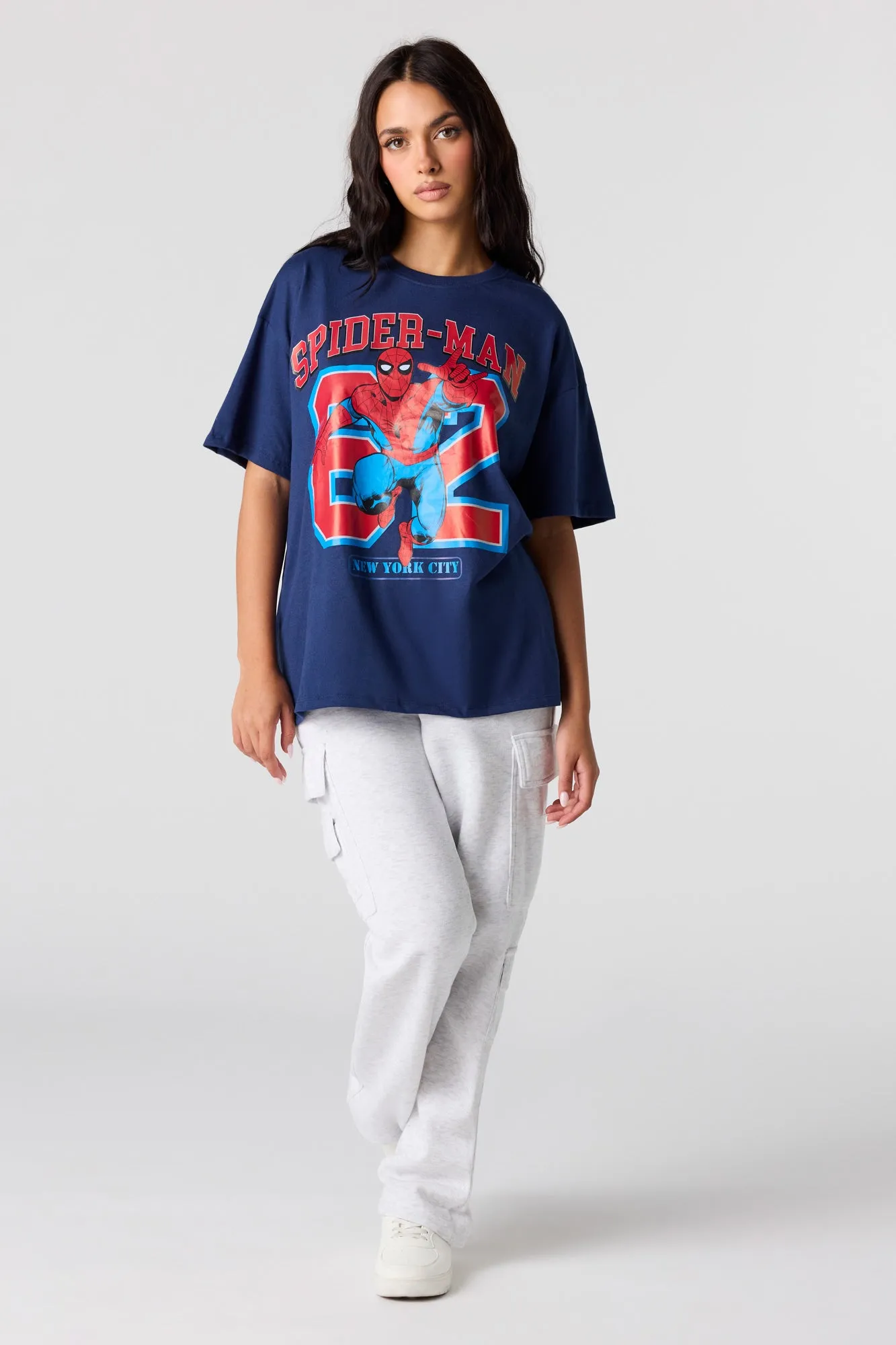 T-shirt de coupe garçonne à imprimé Spider-Man sold by Urban Planet product image thumbnail 3