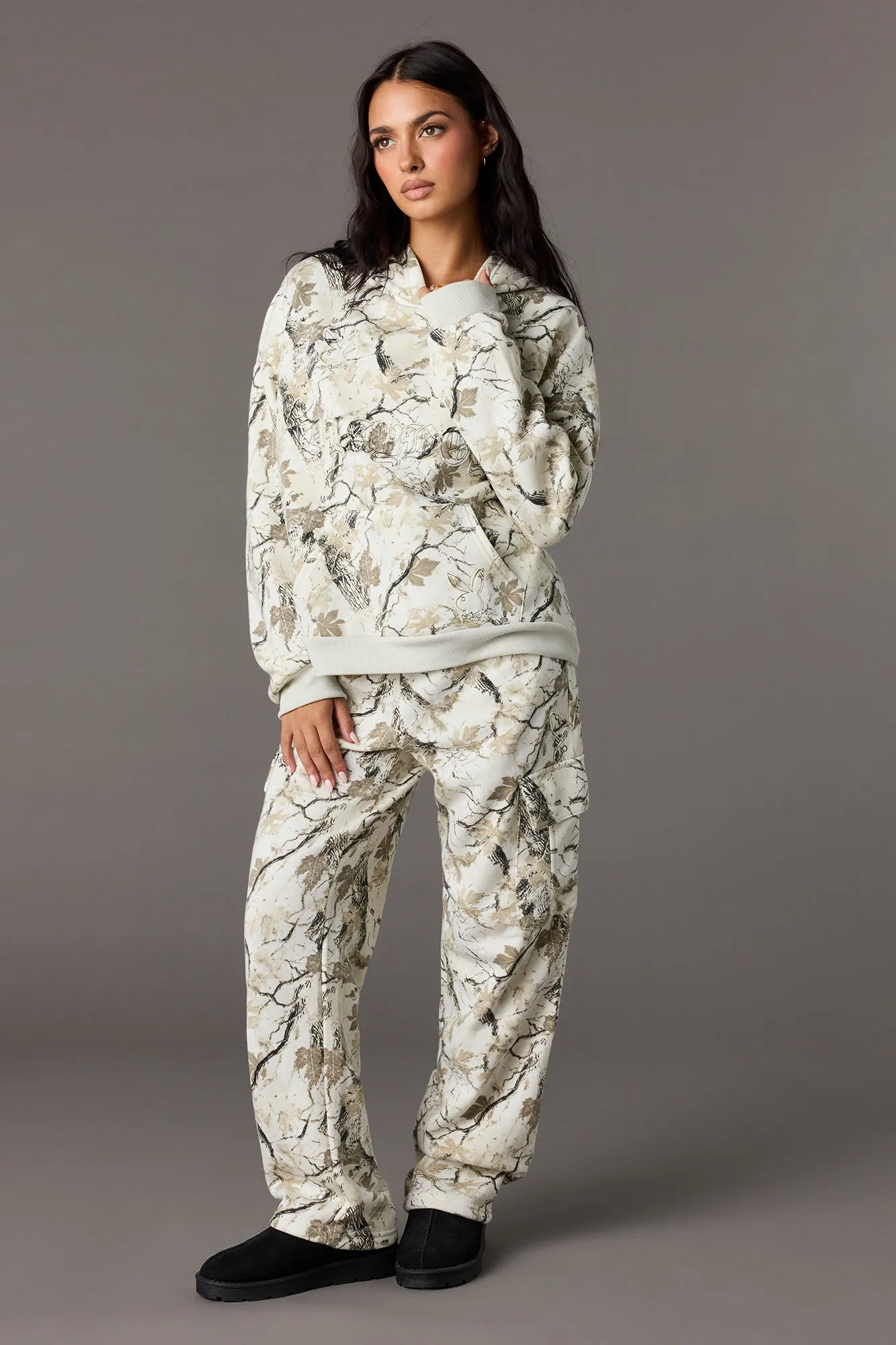 Playboy Wide Leg Cargo Sweatpant sold by Urban Planet