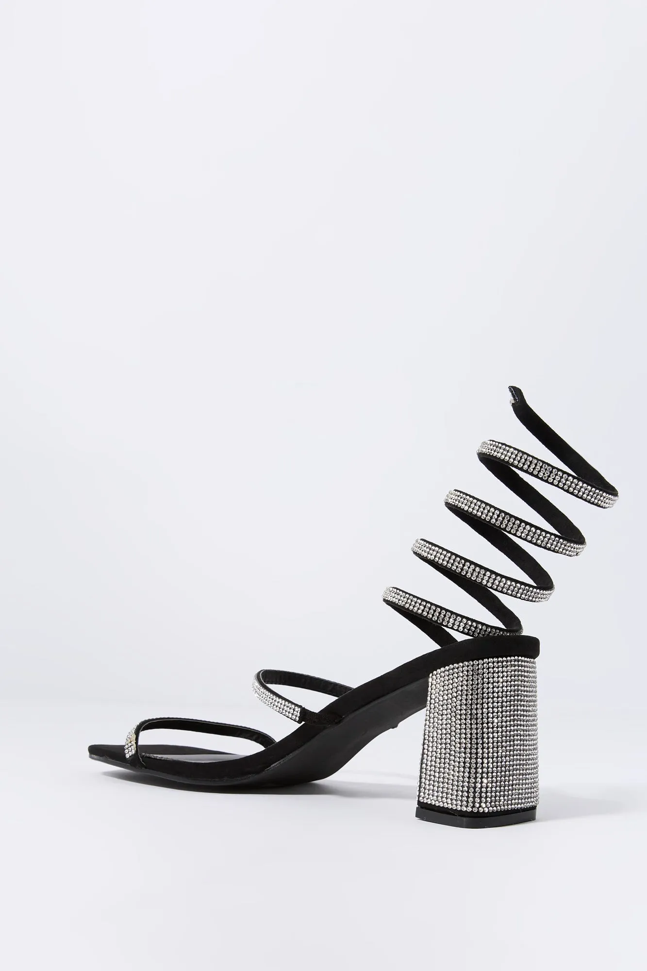 Chaussures à talon haut à courroie sertie de pierres du Rhin sold by Urban Planet product image thumbnail 4