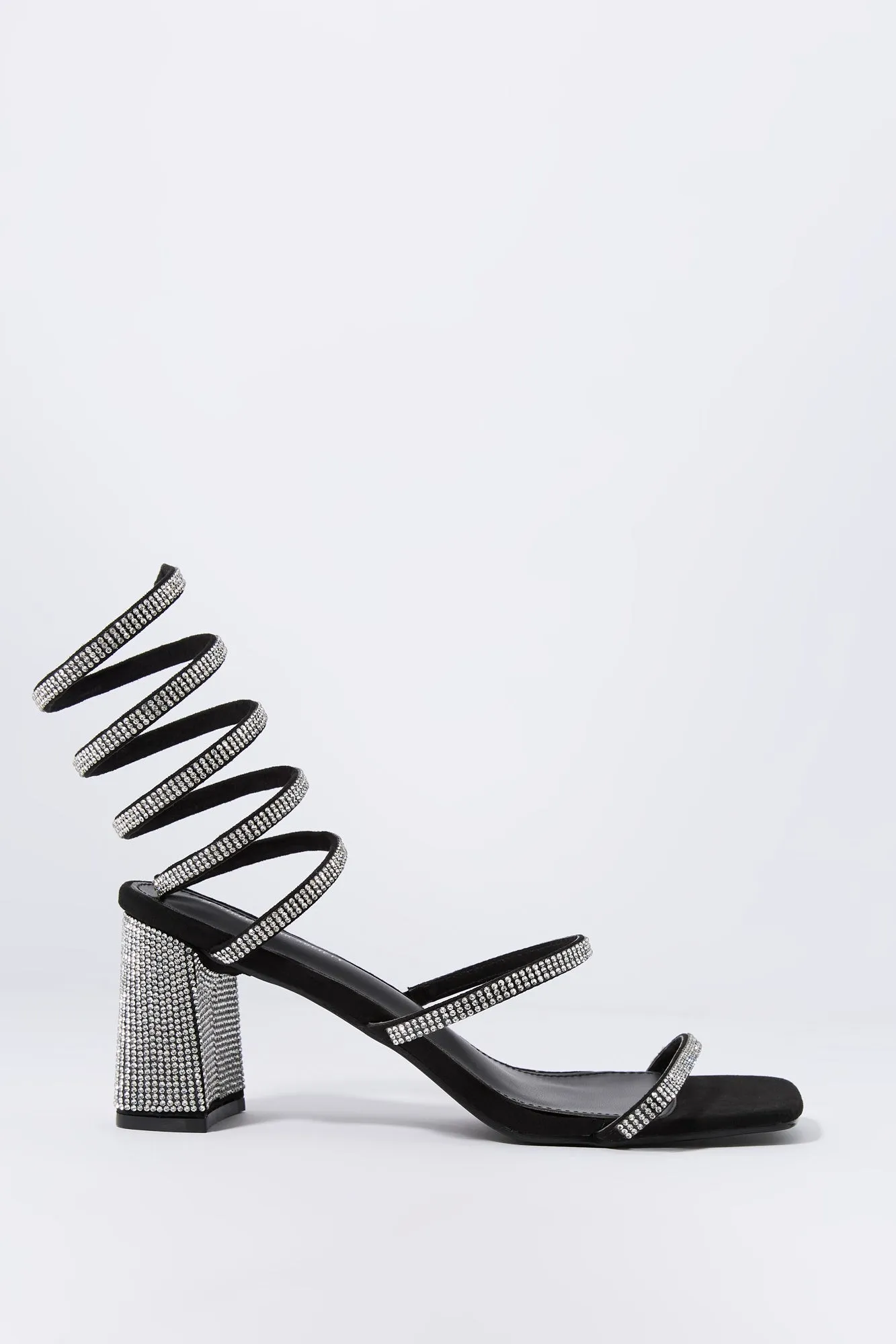 Chaussures à talon haut à courroie sertie de pierres du Rhin sold by Urban Planet product image thumbnail 2
